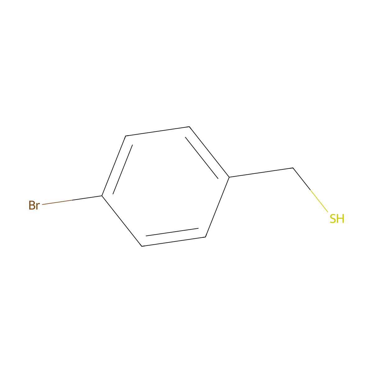 (4-Bromophenyl)methanethiol molecular structure, CAS 19552-10-4