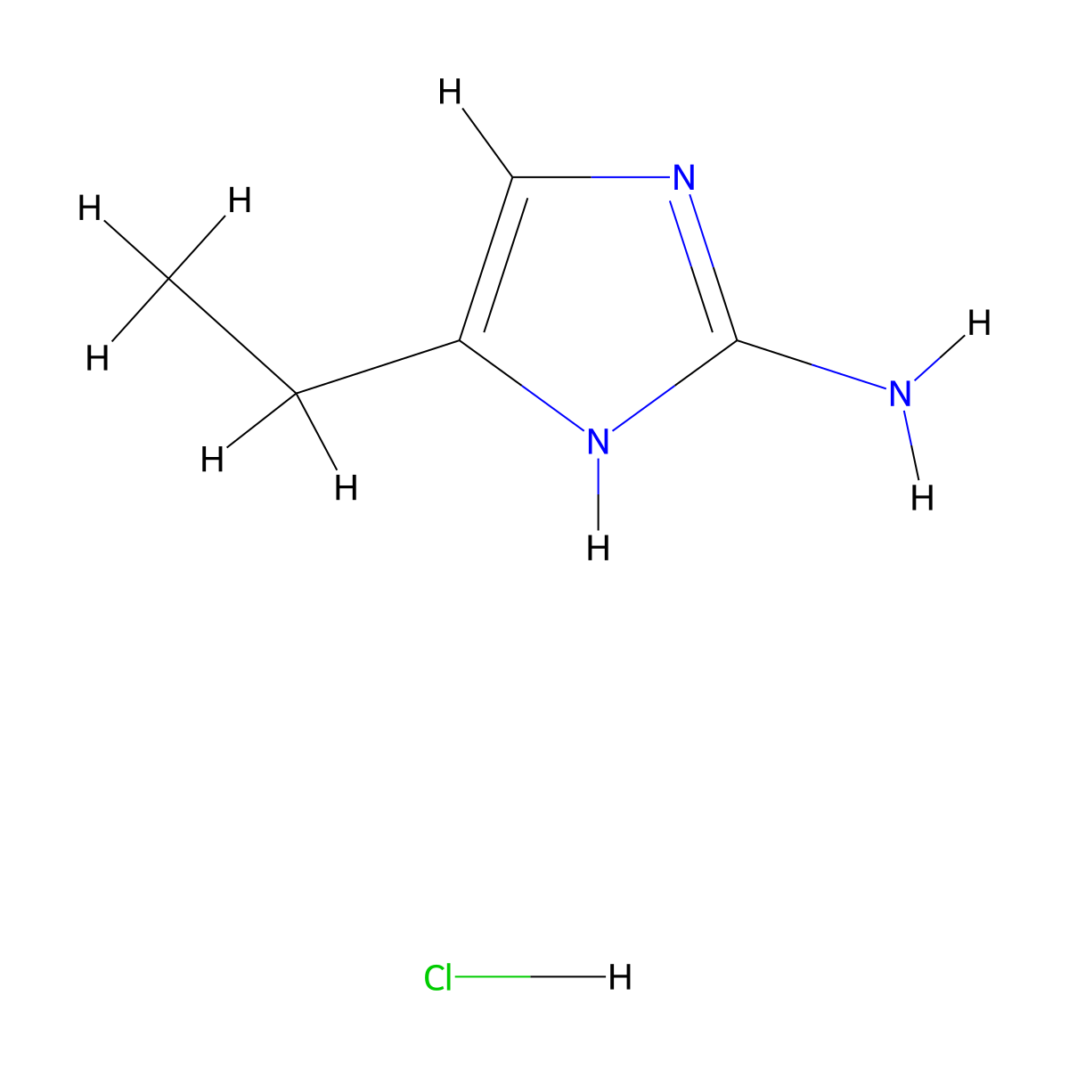 4-Ethyl-1H-imidazol-2-ylamine hydrochloride molecular structure, CAS 19552-61-5