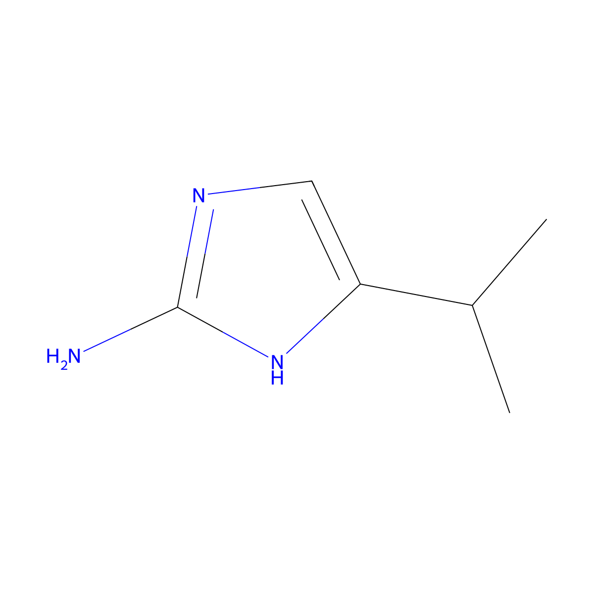 5-(propan-2-yl)-1H-imidazol-2-amine molecular structure, CAS 19552-77-3