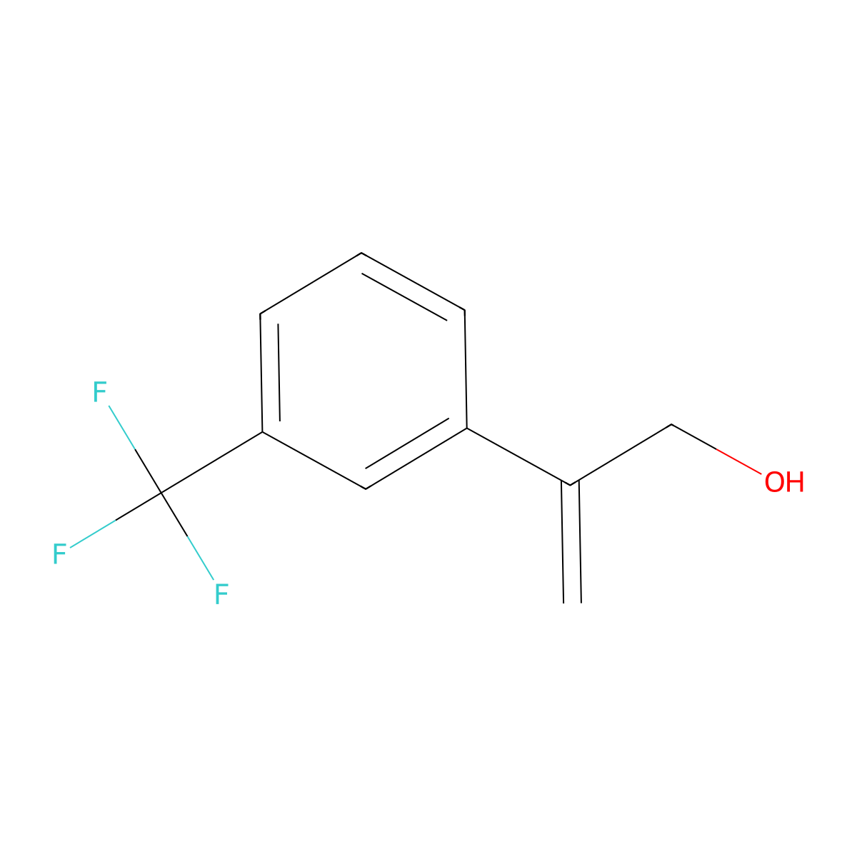 2-[3-(Trifluoromethyl)phenyl]prop-2-en-1-ol molecular structure, CAS 195528-46-2