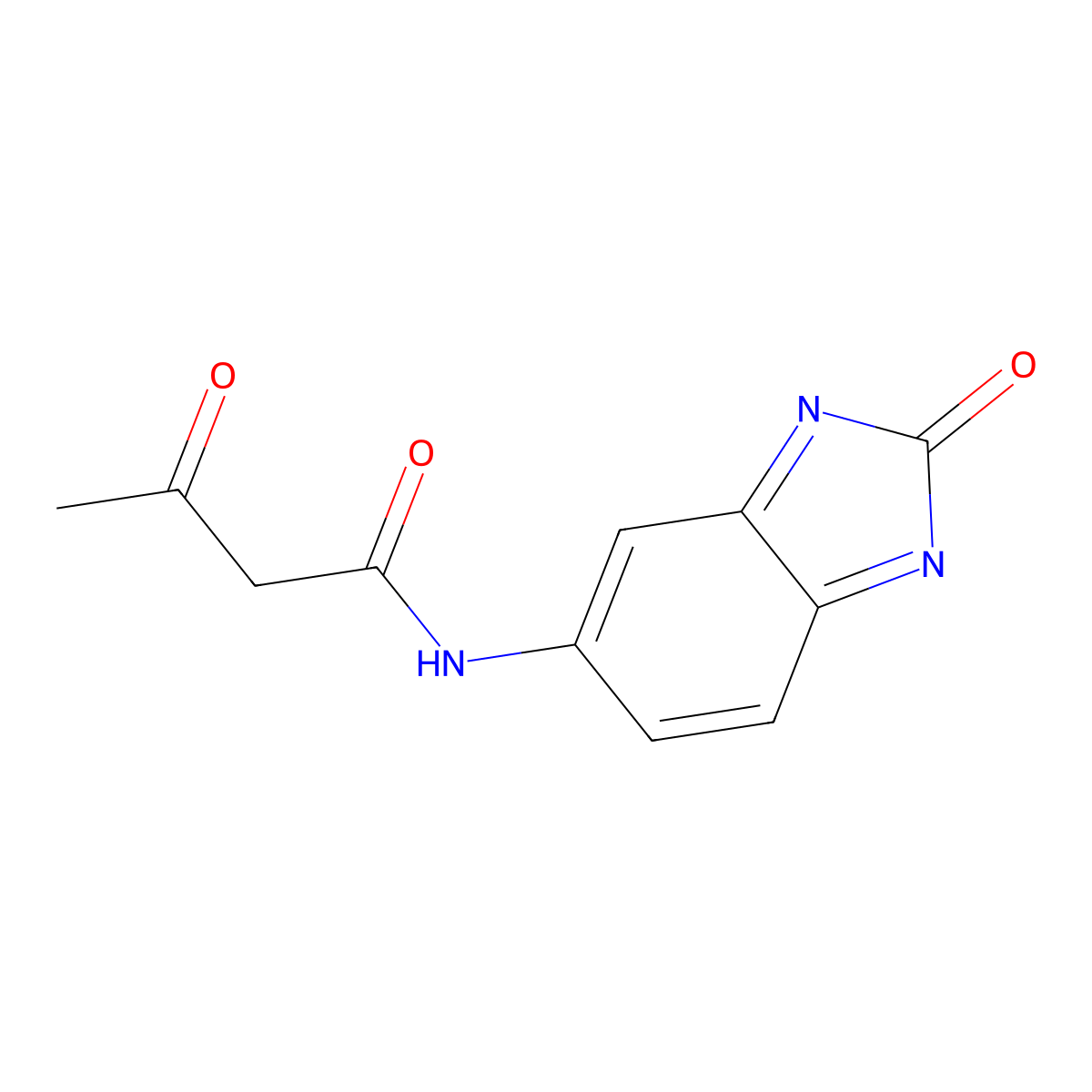 3-Oxo-N-(2-oxo-2H-benzo[d]imidazol-5-yl)butanamide molecular structure, CAS 195528-88-2