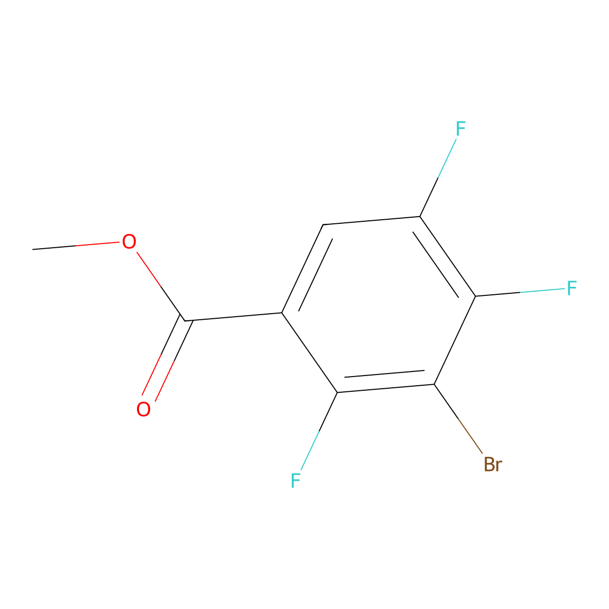 Methyl 3-bromo-2,4,5-trifluorobenzoate molecular structure, CAS 195532-60-6