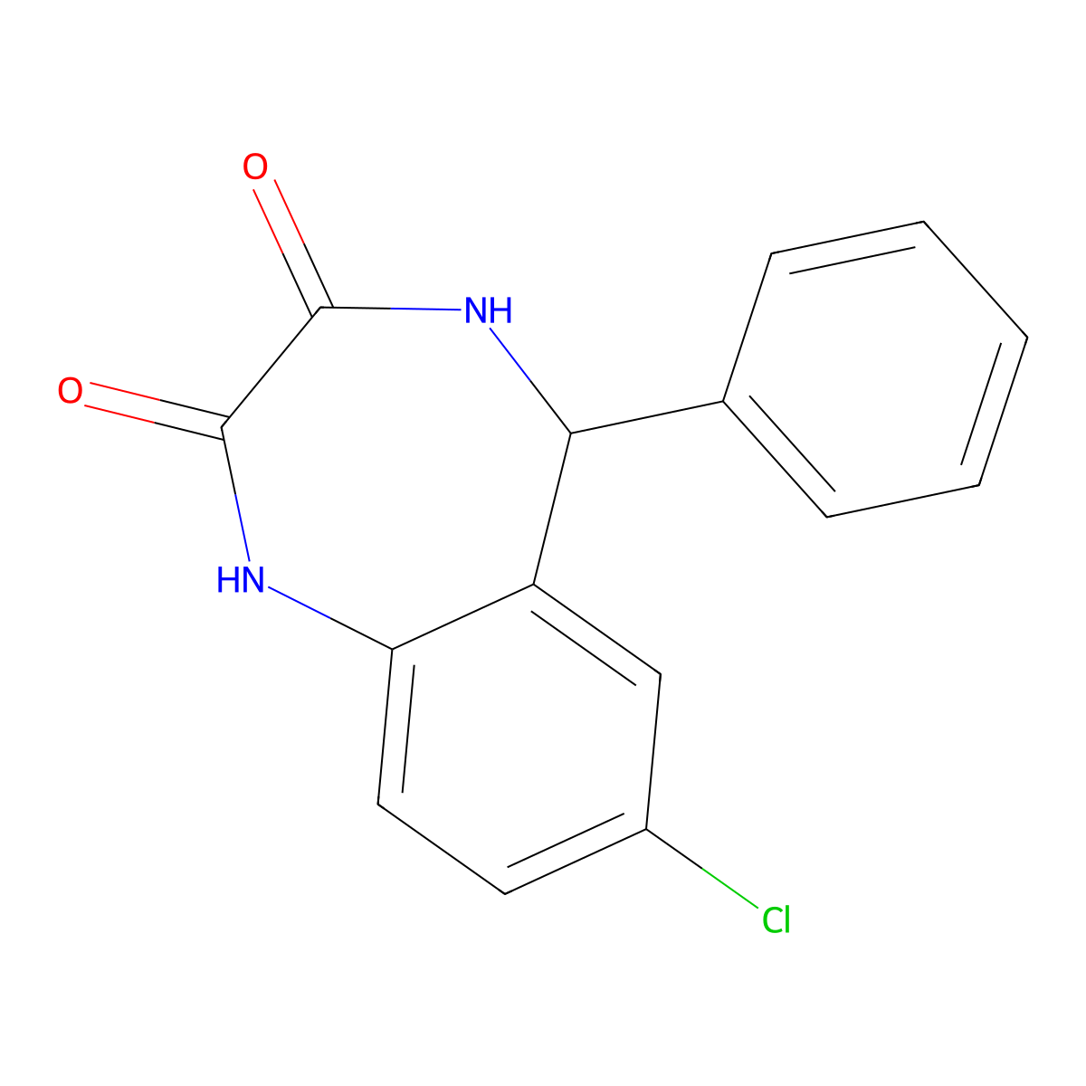 3-Dehydroxy-3-oxo-4,5-dihydro oxazepam molecular structure, CAS 19554-95-1