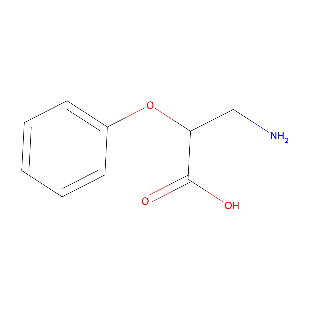 (2R)-3-Amino-2-phenoxypropanoic acid molecular structure, CAS 1955473-56-9