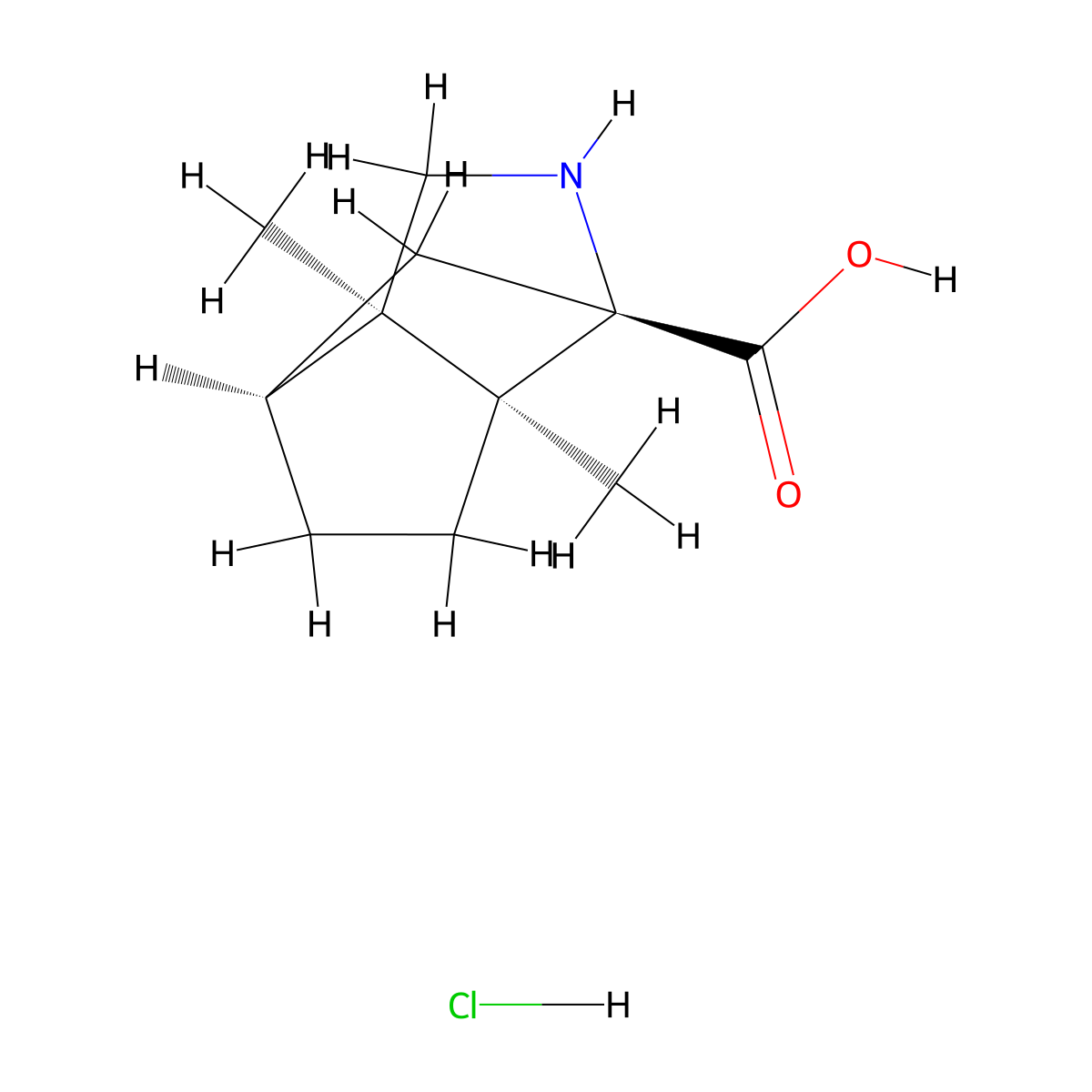 (1S,3S,6R,7S)-6,7-Dimethyl-4-azatricyclo[4.3.0.0,3,7]nonane-3-carboxylic acid hydrochloride molecular structure, CAS 1955473-57-0