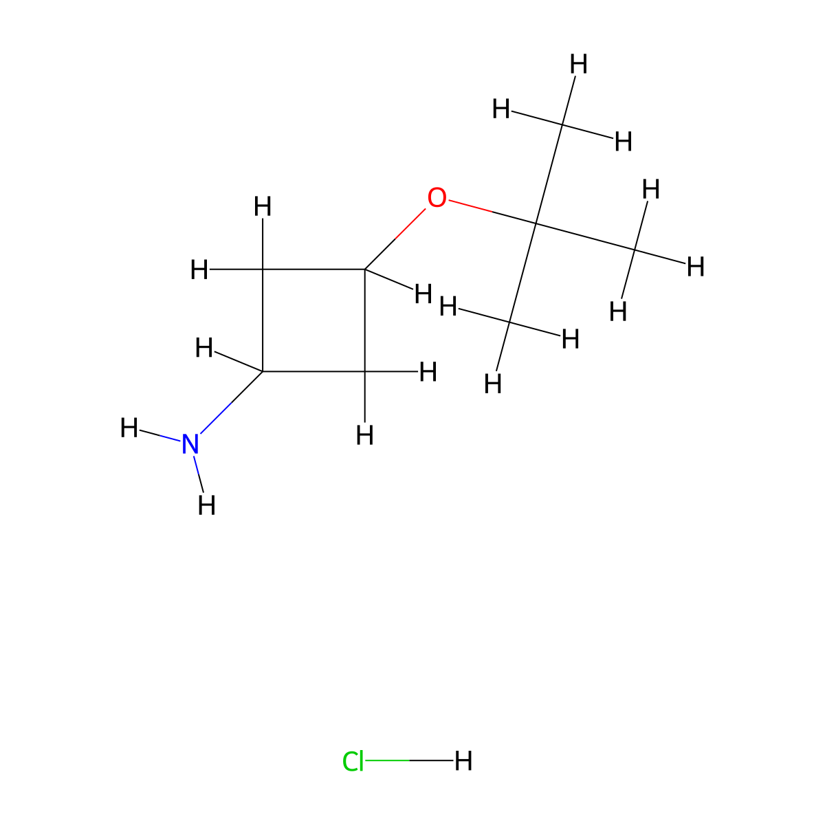 (1r,3r)-3-(Tert-butoxy)cyclobutan-1-amine hydrochloride molecular structure, CAS 1955473-77-4