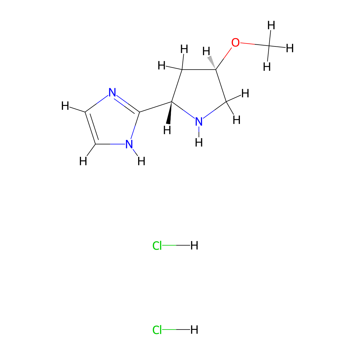 2-[(2S,4R)-4-methoxypyrrolidin-2-yl]-1H-imidazole dihydrochloride molecular structure, CAS 1955474-39-1