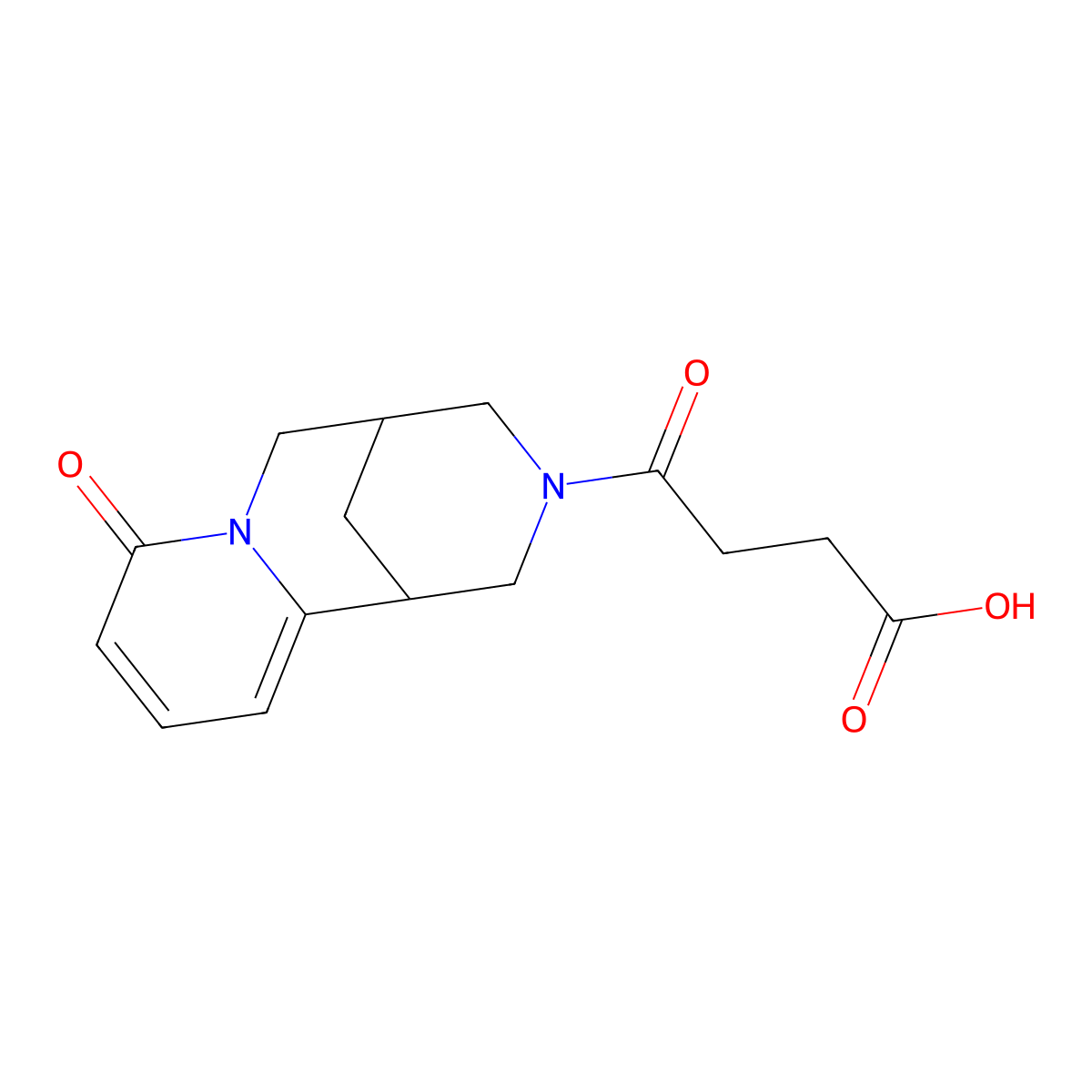 4-Oxo-4-[(1S,9S)-6-oxo-7,11-diazatricyclo[7.3.1.02,7]trideca-2,4-dien-11-yl]butanoic acid molecular structure, CAS 1955474-43-7