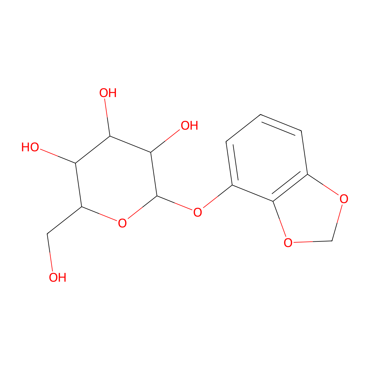 (2S,3R,4S,5S,6R)-2-(Benzo[d][1,3]dioxol-4-yloxy)-6-(hydroxymethyl)tetrahydro-2H-pyran-3,4,5-triol molecular structure, CAS 1955474-56-2