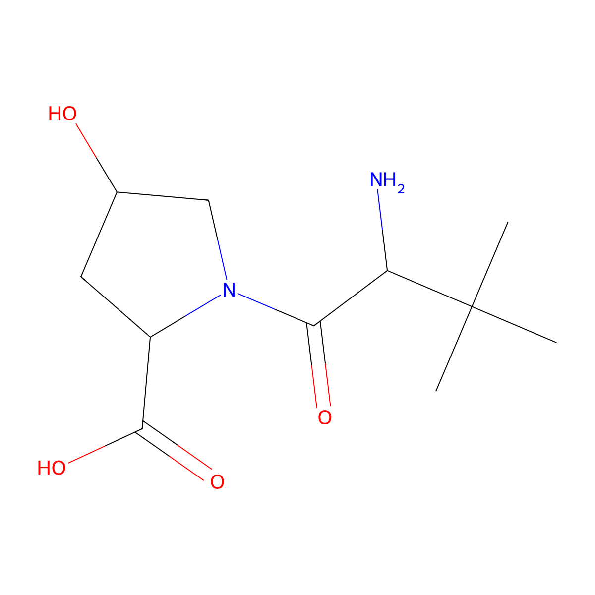 (2S,4R)-1-((S)-2-Amino-3,3-dimethylbutanoyl)-4-hydroxypyrrolidine-2-carboxylic acid molecular structure, CAS 1955474-61-9