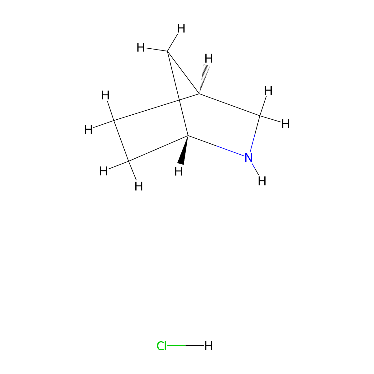(1R,4S)-2-azabicyclo(2.2.1)heptane hydrochloride molecular structure, CAS 1955474-63-1
