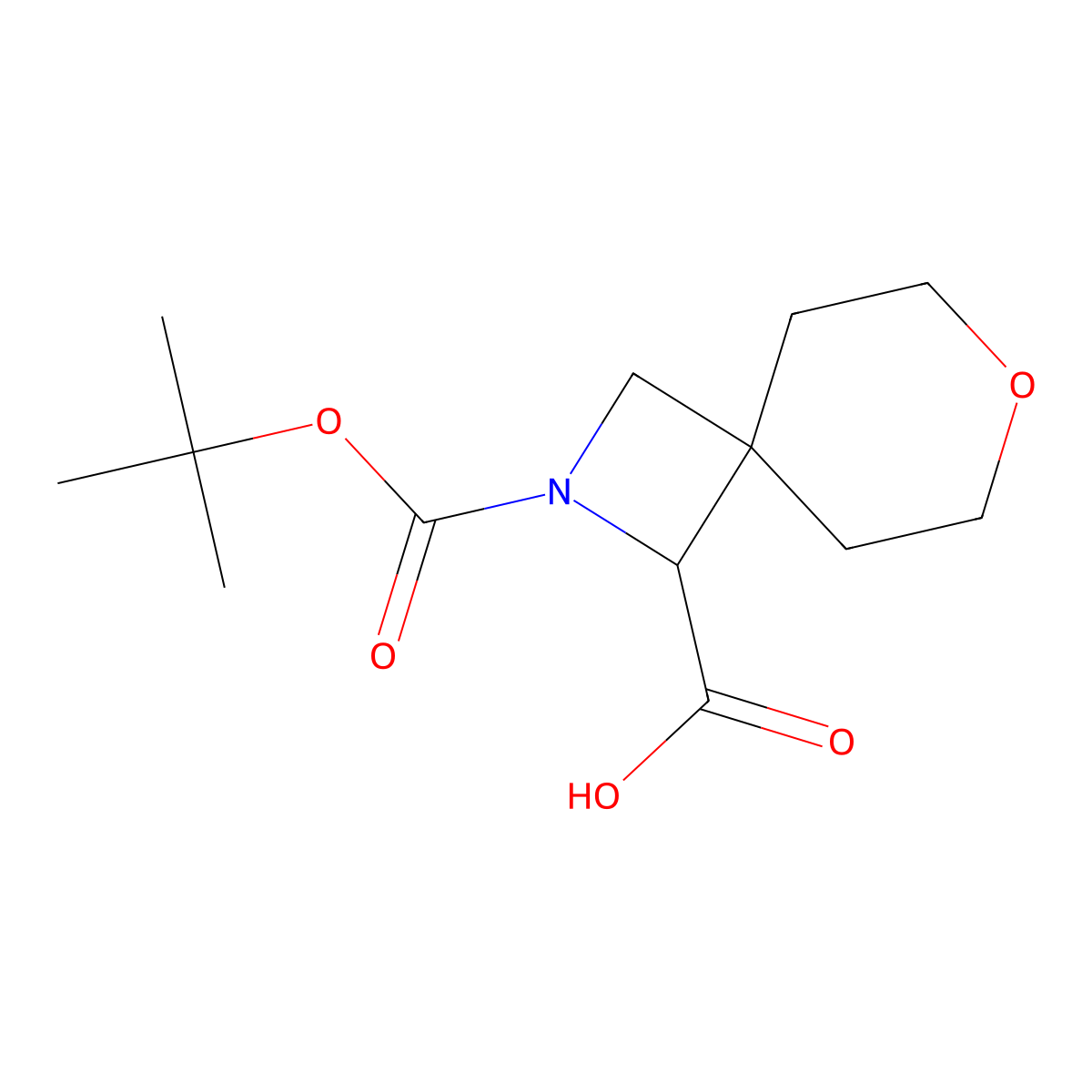 2-[(Tert-butoxy)carbonyl]-7-oxa-2-azaspiro[3.5]nonane-1-carboxylic acid molecular structure, CAS 1955492-38-2
