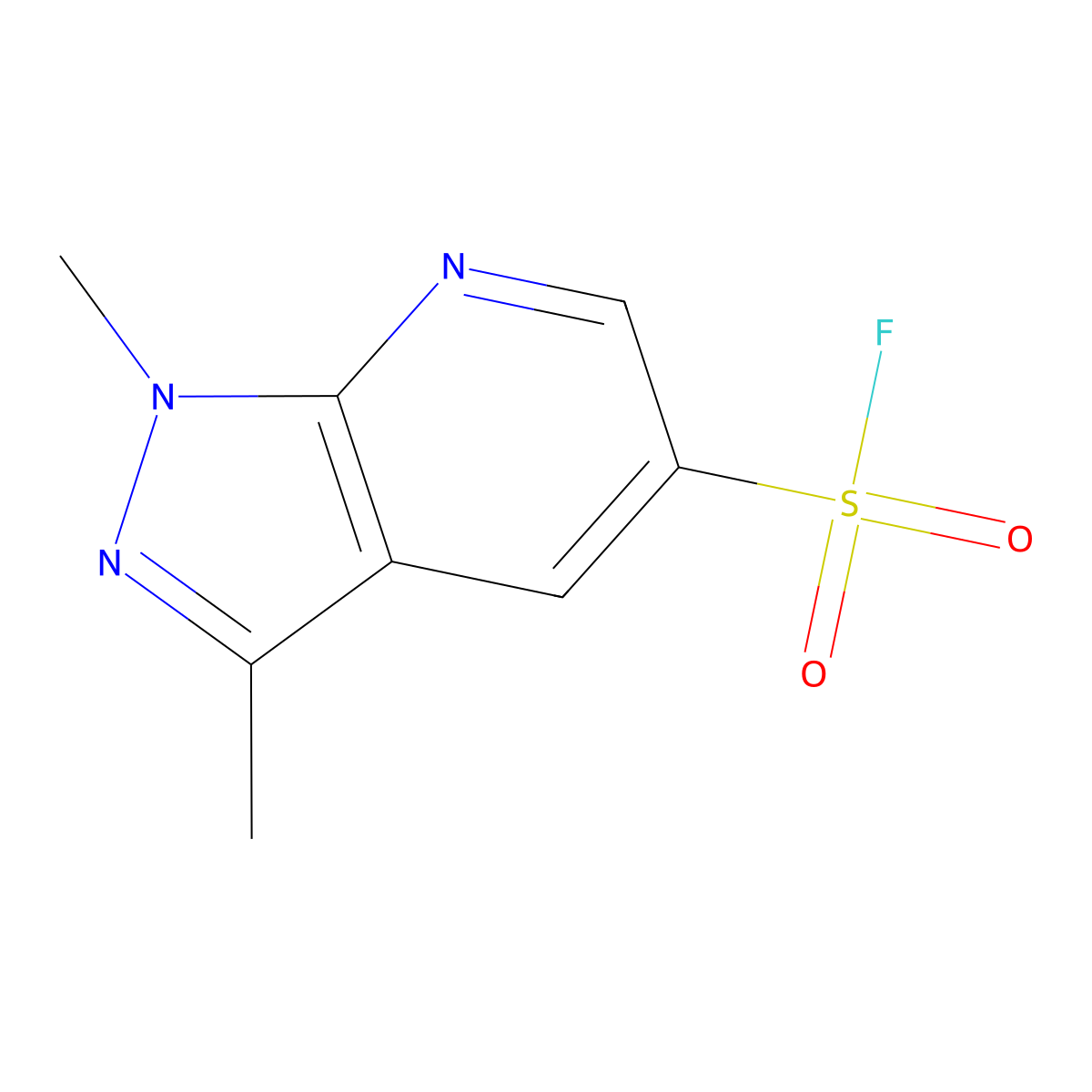 1,3-Dimethyl-1H-pyrazolo[3,4-b]pyridine-5-sulfonyl fluoride molecular structure, CAS 1955492-42-8