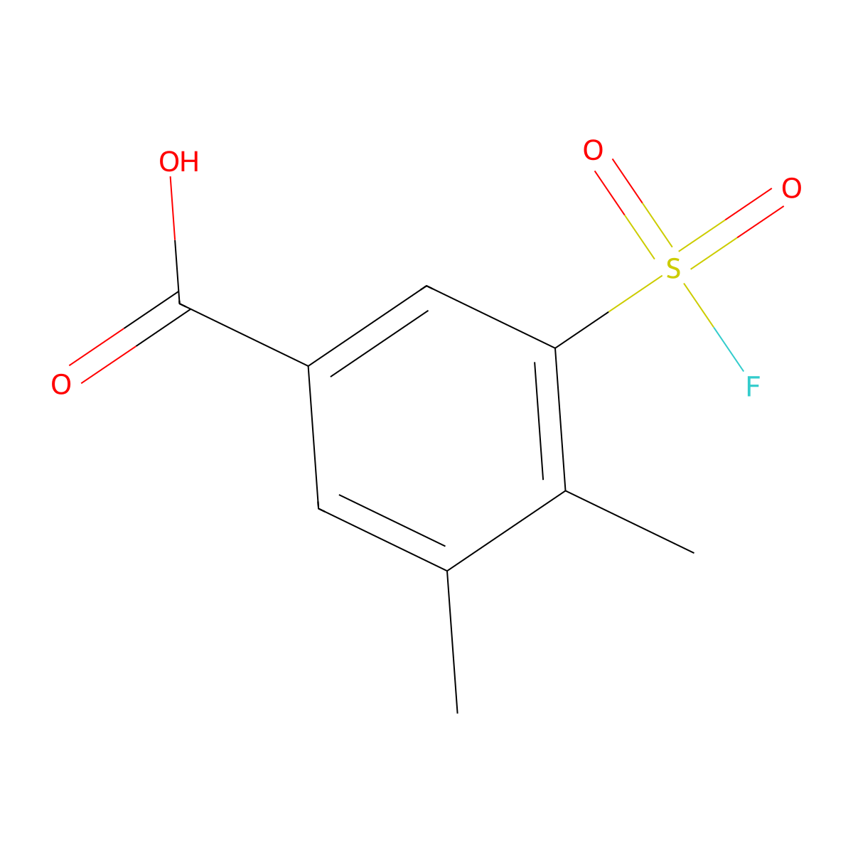 3-(Fluorosulfonyl)-4,5-dimethylbenzoic acid molecular structure, CAS 1955492-59-7