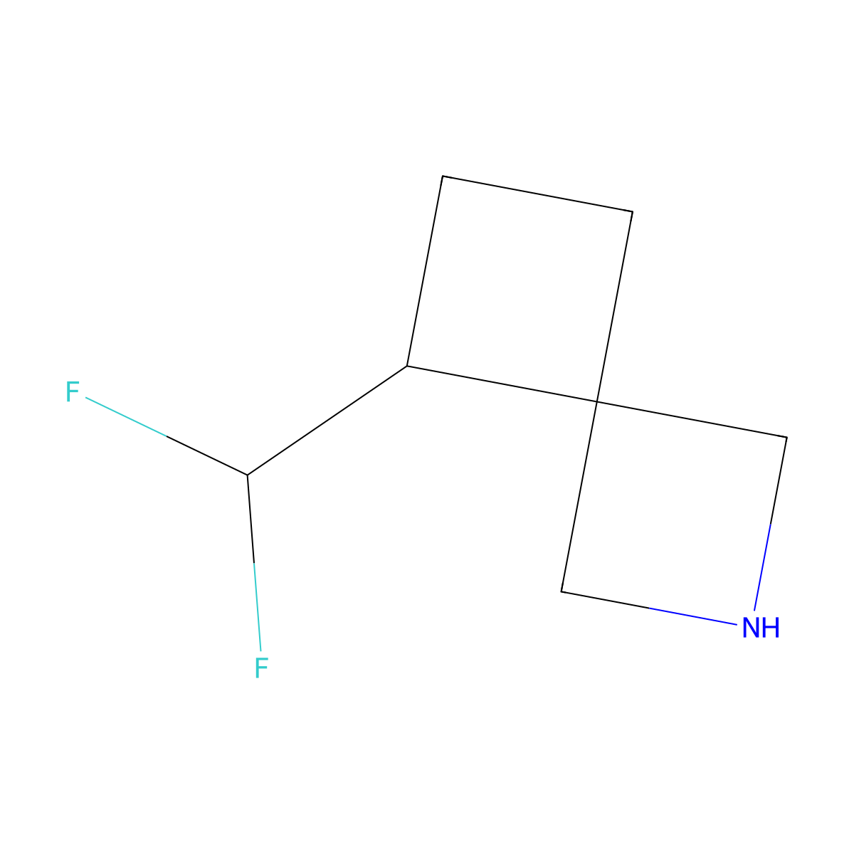 5-(Difluoromethyl)-2-azaspiro[3.3]heptane molecular structure, CAS 1955492-67-7
