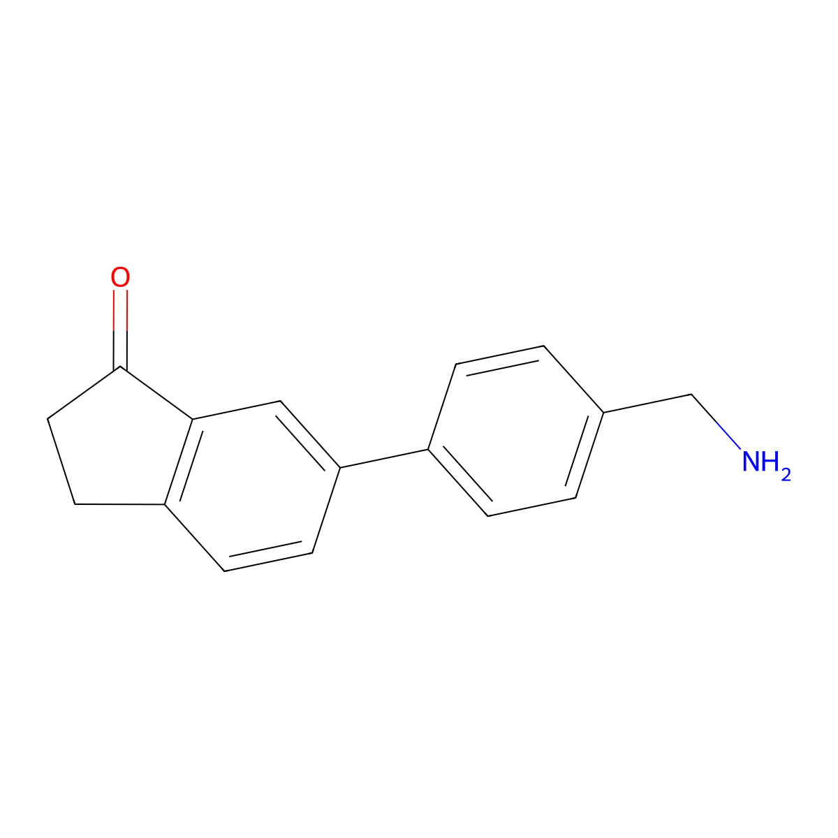 6-[4-(Aminomethyl)phenyl]-2,3-dihydro-1H-inden-1-one molecular structure, CAS 1955492-80-4