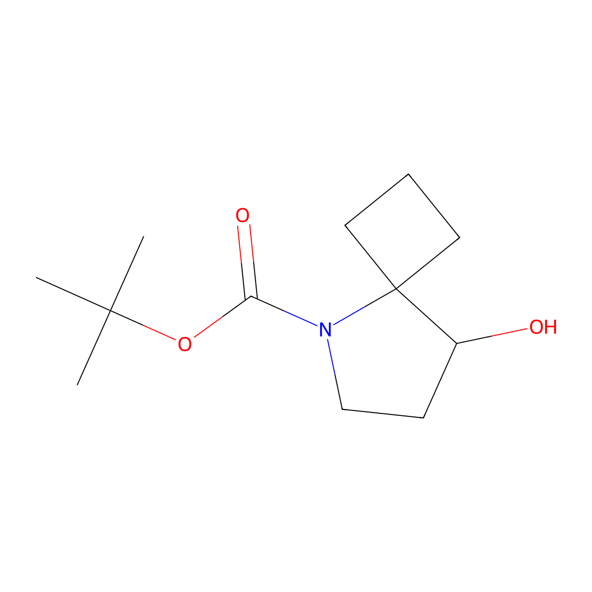 Tert-butyl 8-hydroxy-5-azaspiro[3.4]octane-5-carboxylate molecular structure, CAS 1955492-98-4
