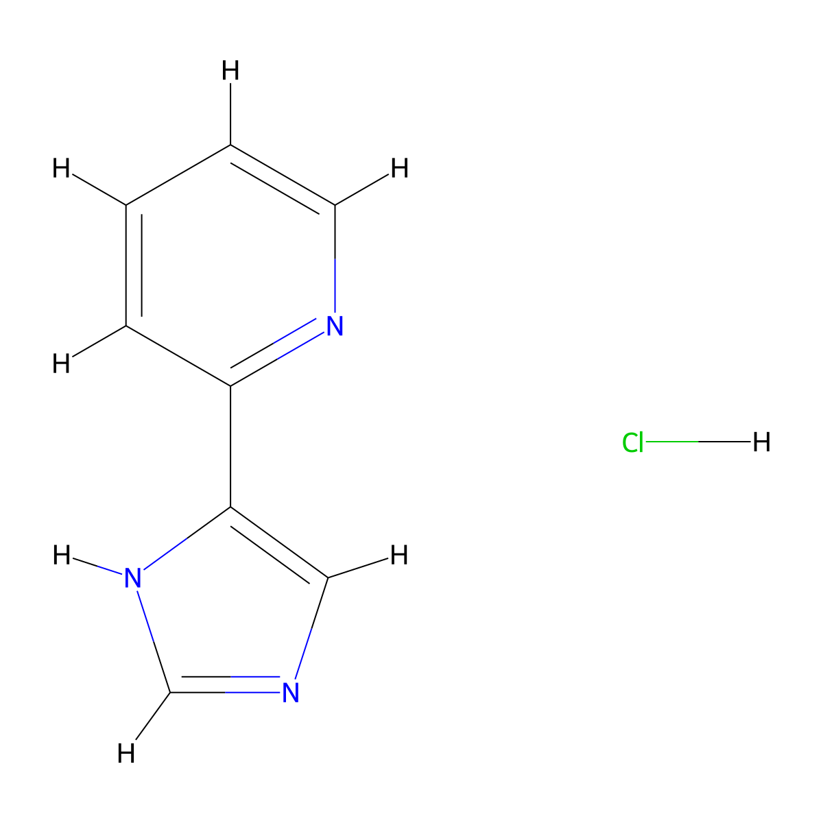 2-(1H-Imidazol-4-yl)pyridine hydrochloride molecular structure, CAS 1955493-40-9