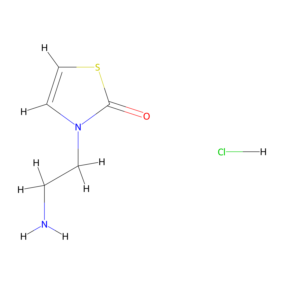 3-(2-Aminoethyl)-2,3-dihydro-1,3-thiazol-2-one hydrochloride molecular structure, CAS 1955493-44-3