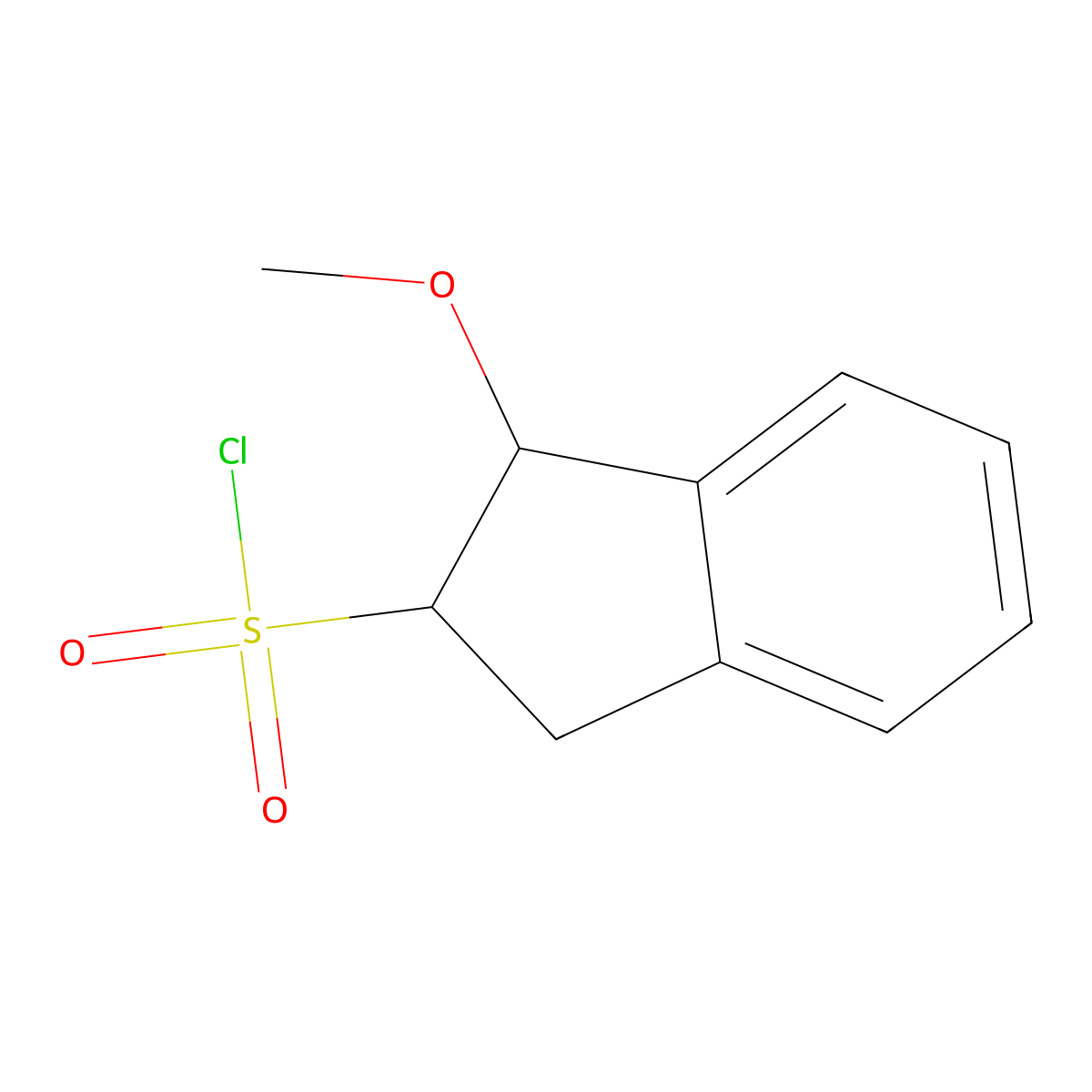 1-Methoxy-2,3-dihydro-1H-indene-2-sulfonyl chloride molecular structure, CAS 1955493-64-7