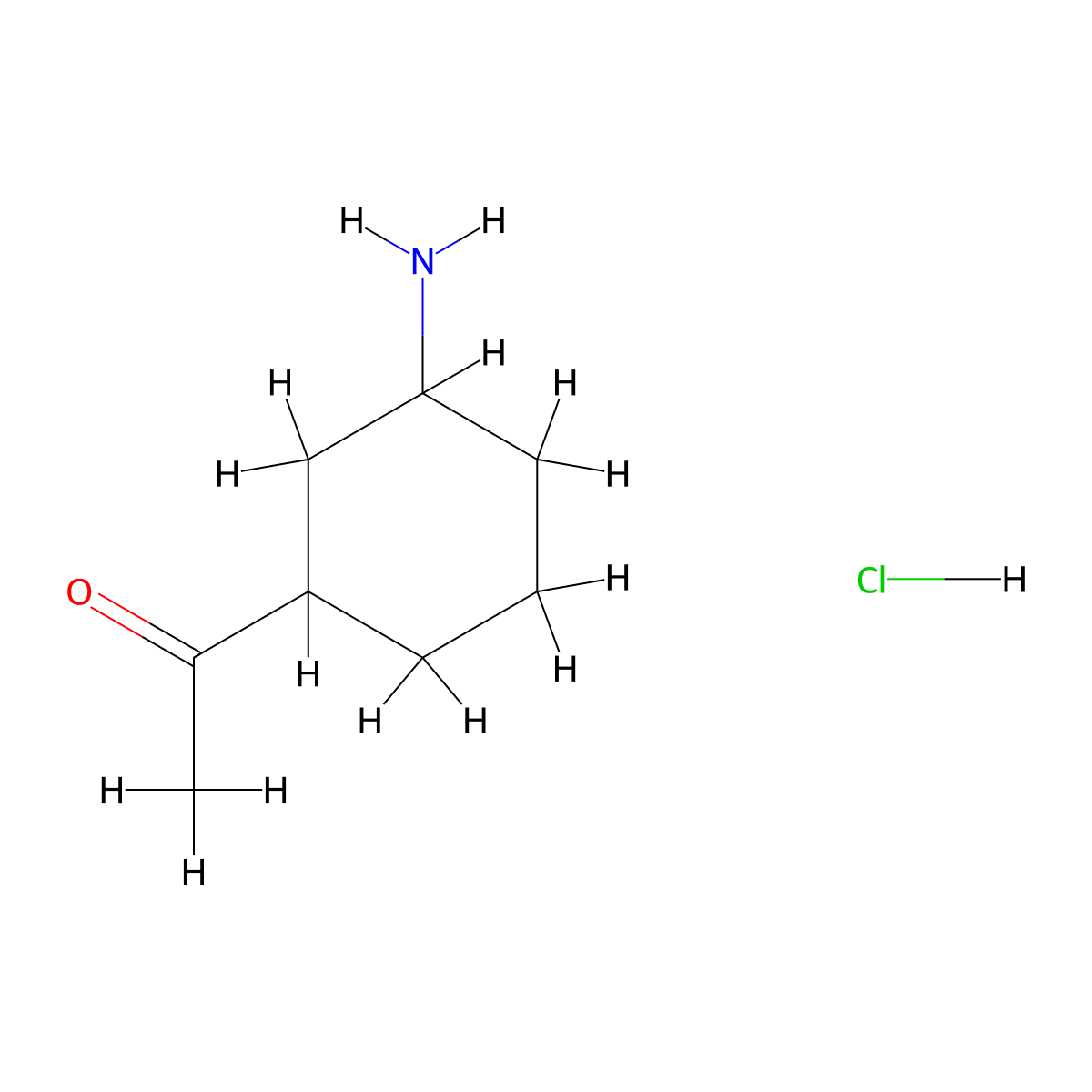1-(3-Aminocyclohexyl)ethan-1-one hydrochloride molecular structure, CAS 1955493-68-1