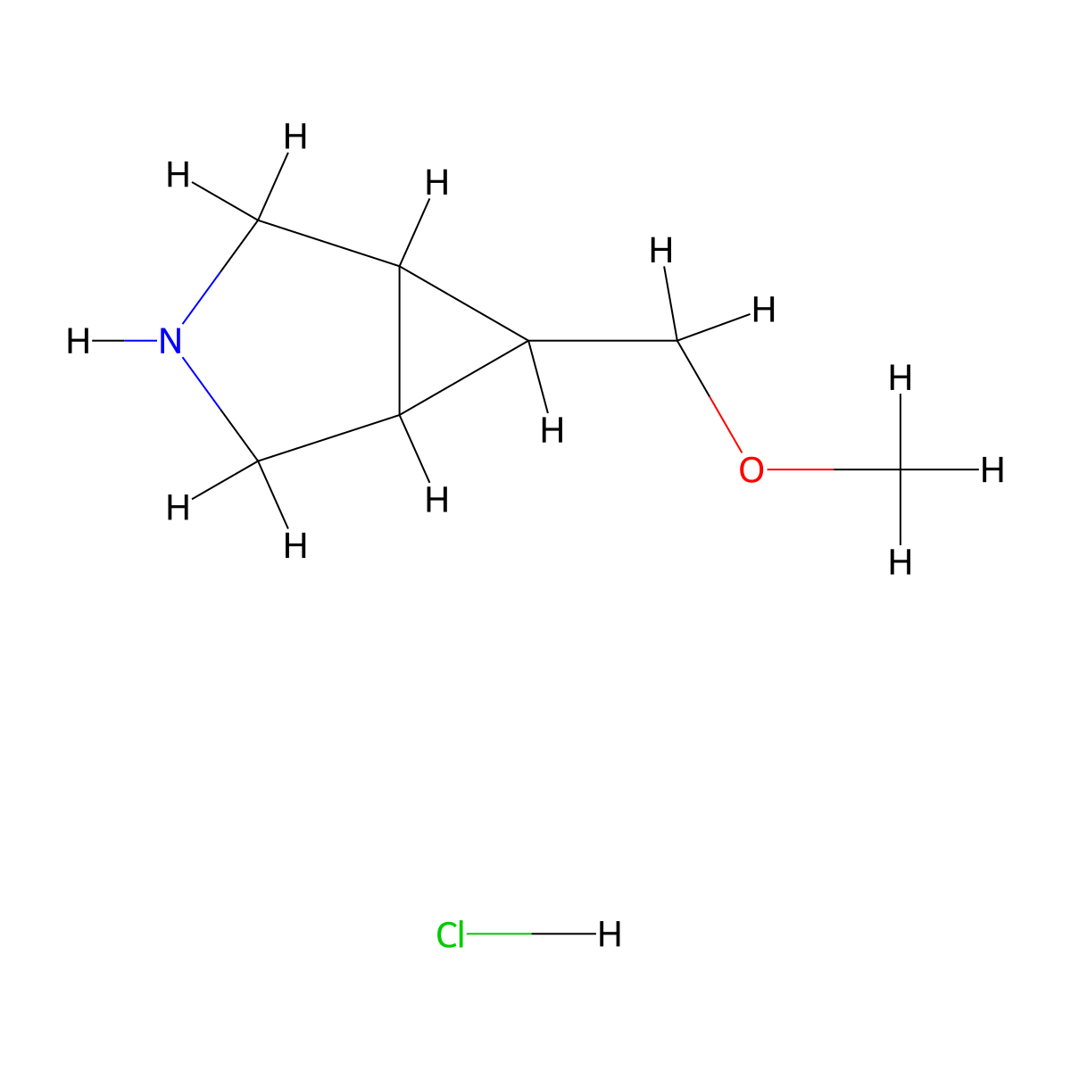 6-(Methoxymethyl)-3-azabicyclo[3.1.0]hexane hydrochloride molecular structure, CAS 1955493-83-0