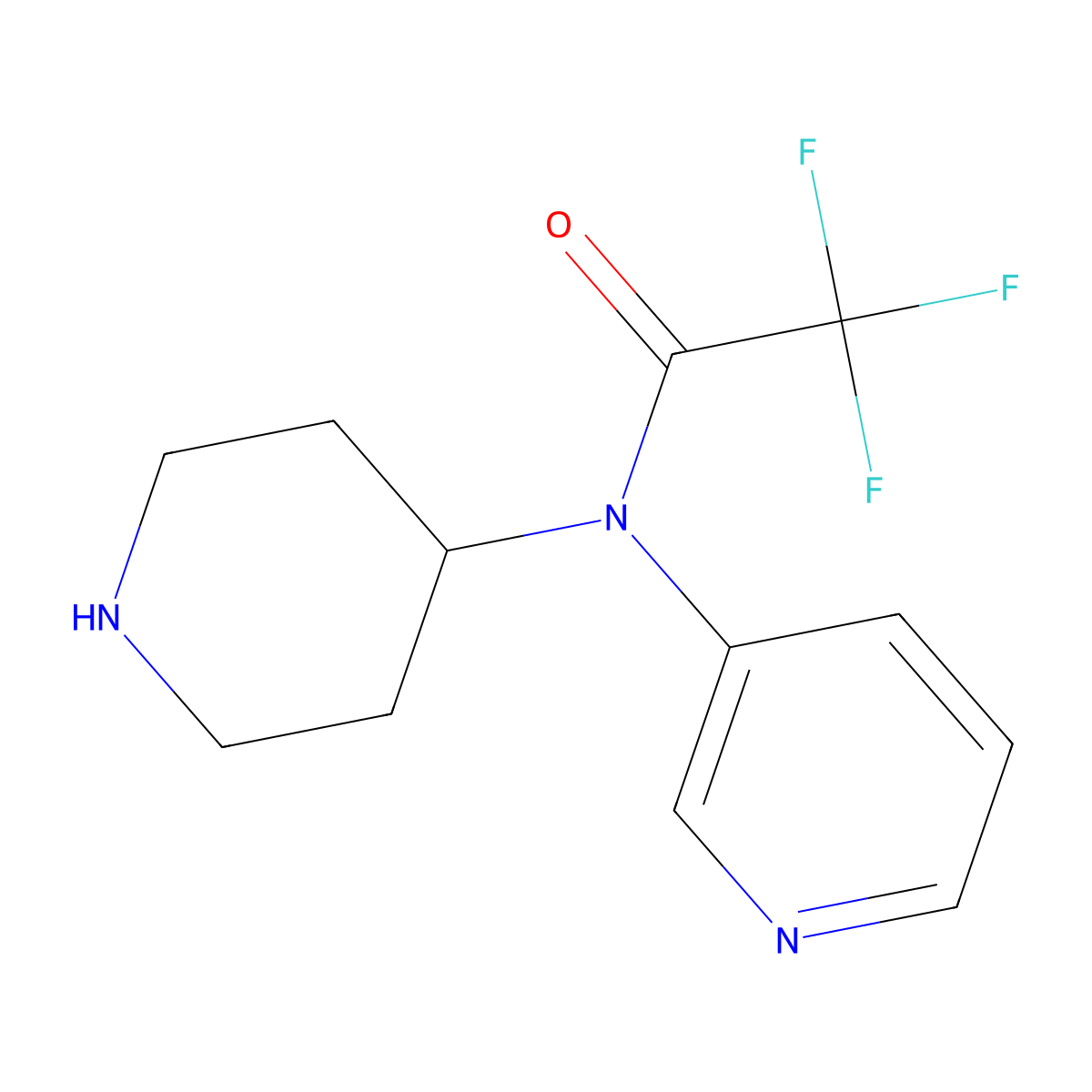 2,2,2-trifluoro-N-(piperidin-4-yl)-N-(pyridin-3-yl)acetamide molecular structure, CAS 1955493-93-2