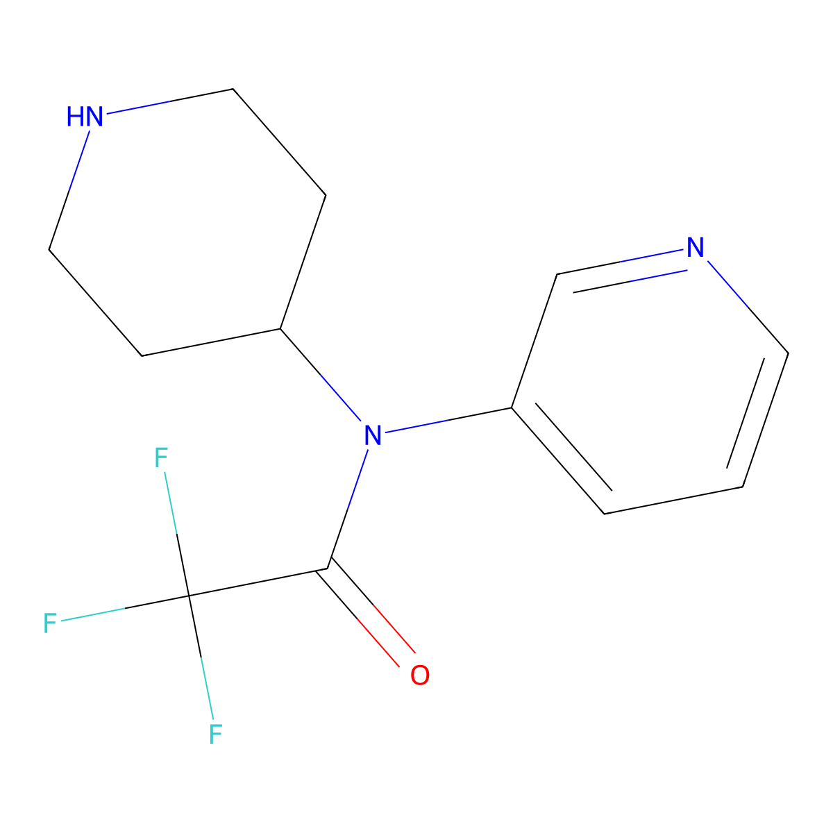 2,2,2-trifluoro-N-(piperidin-4-yl)-N-(pyridin-3-yl)acetamide molecular structure, CAS 1955493-93-2