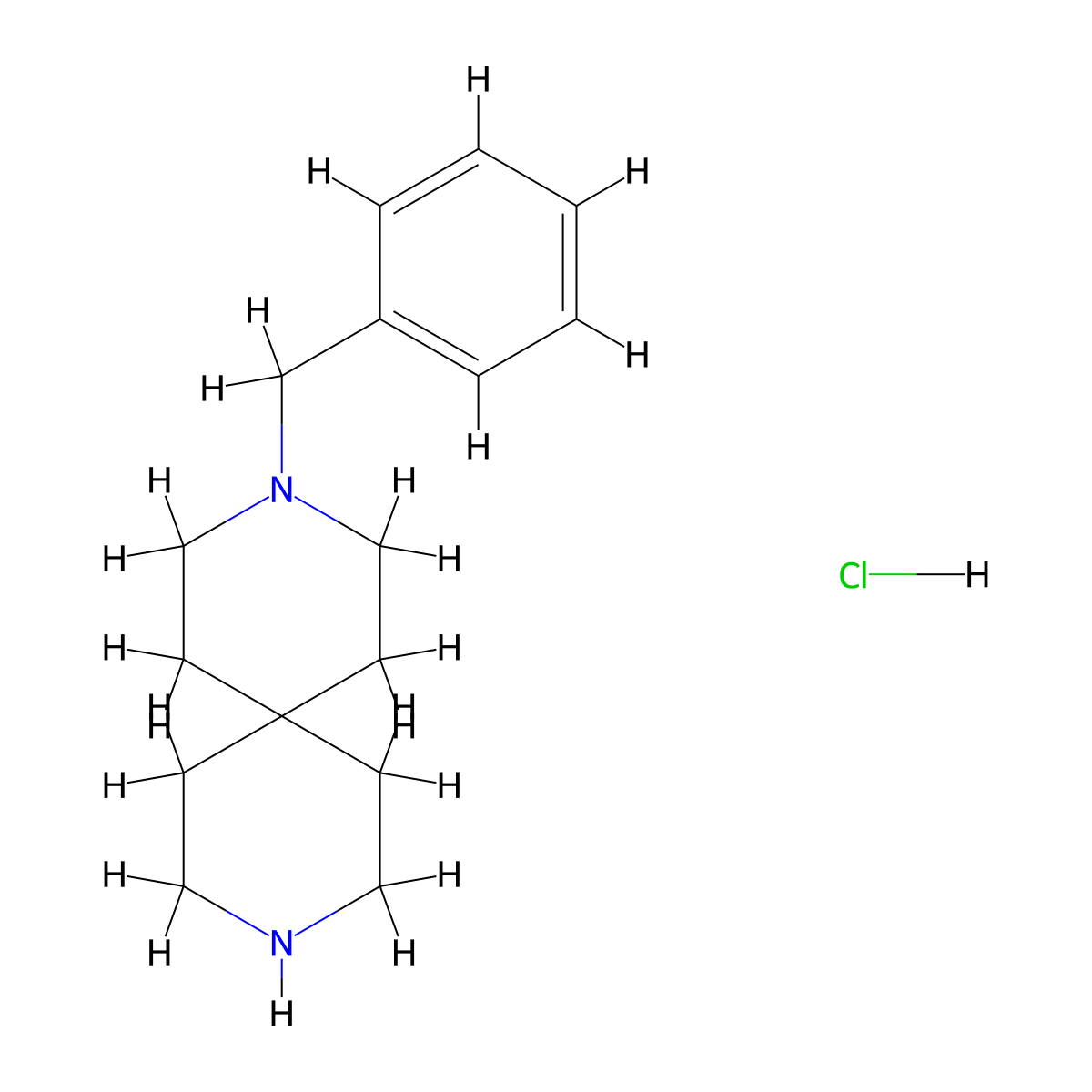 3-Benzyl-3,9-diazaspiro[5.5]undecane hydrochloride molecular structure, CAS 1955493-94-3