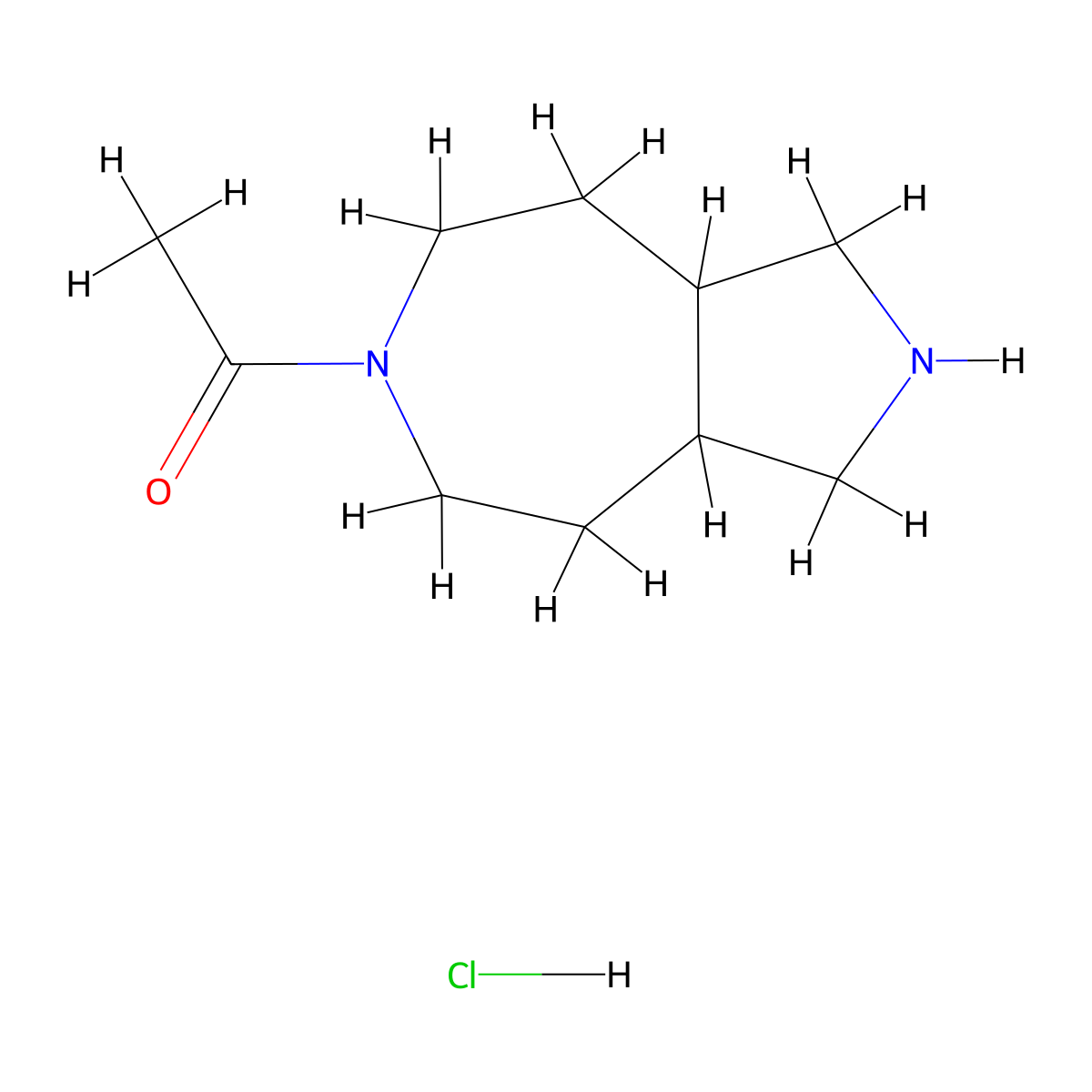 1-{Decahydropyrrolo[3,4-d]azepin-6-yl}ethan-1-one hydrochloride molecular structure, CAS 1955494-17-3