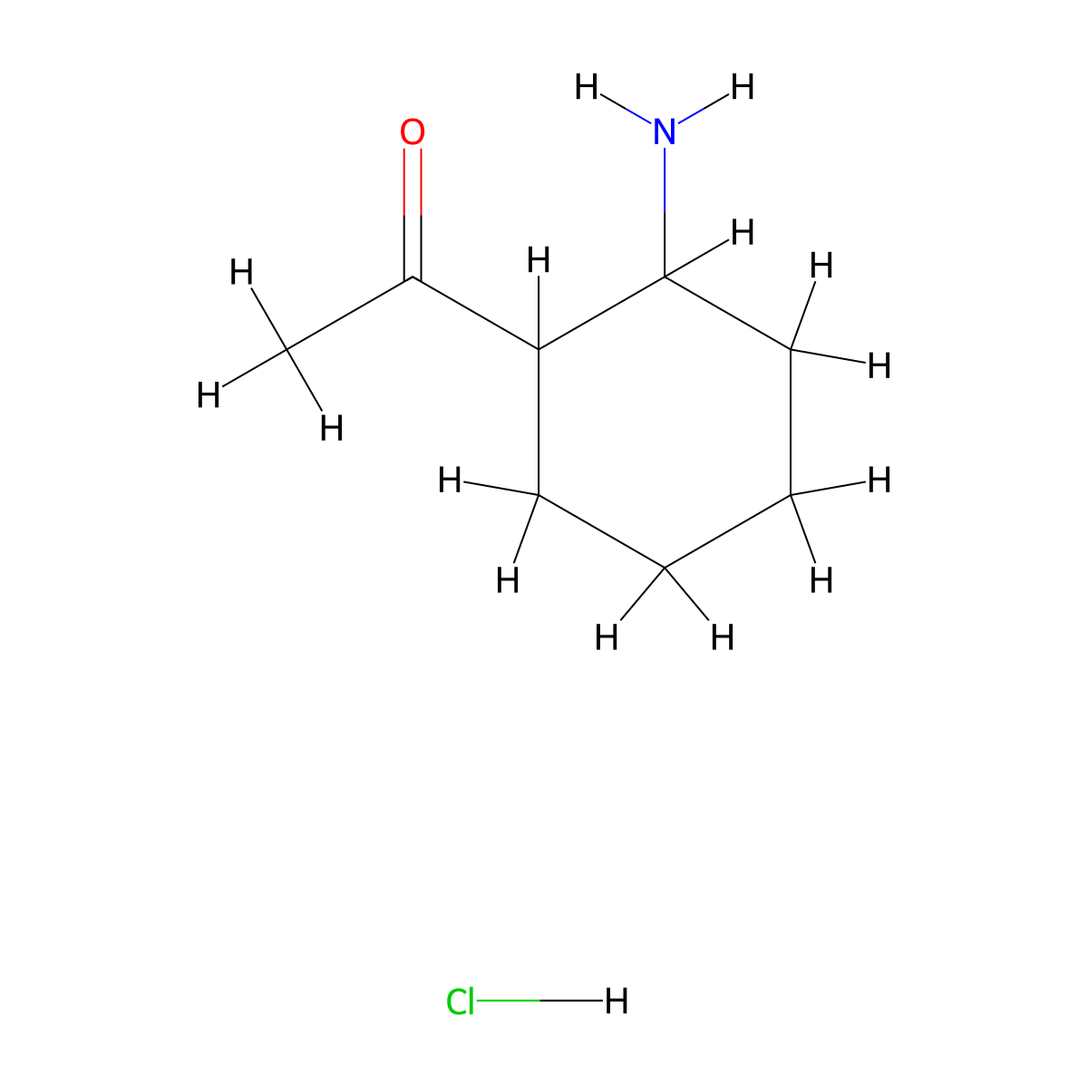 1-(2-Aminocyclohexyl)ethan-1-one hydrochloride molecular structure, CAS 1955494-52-6