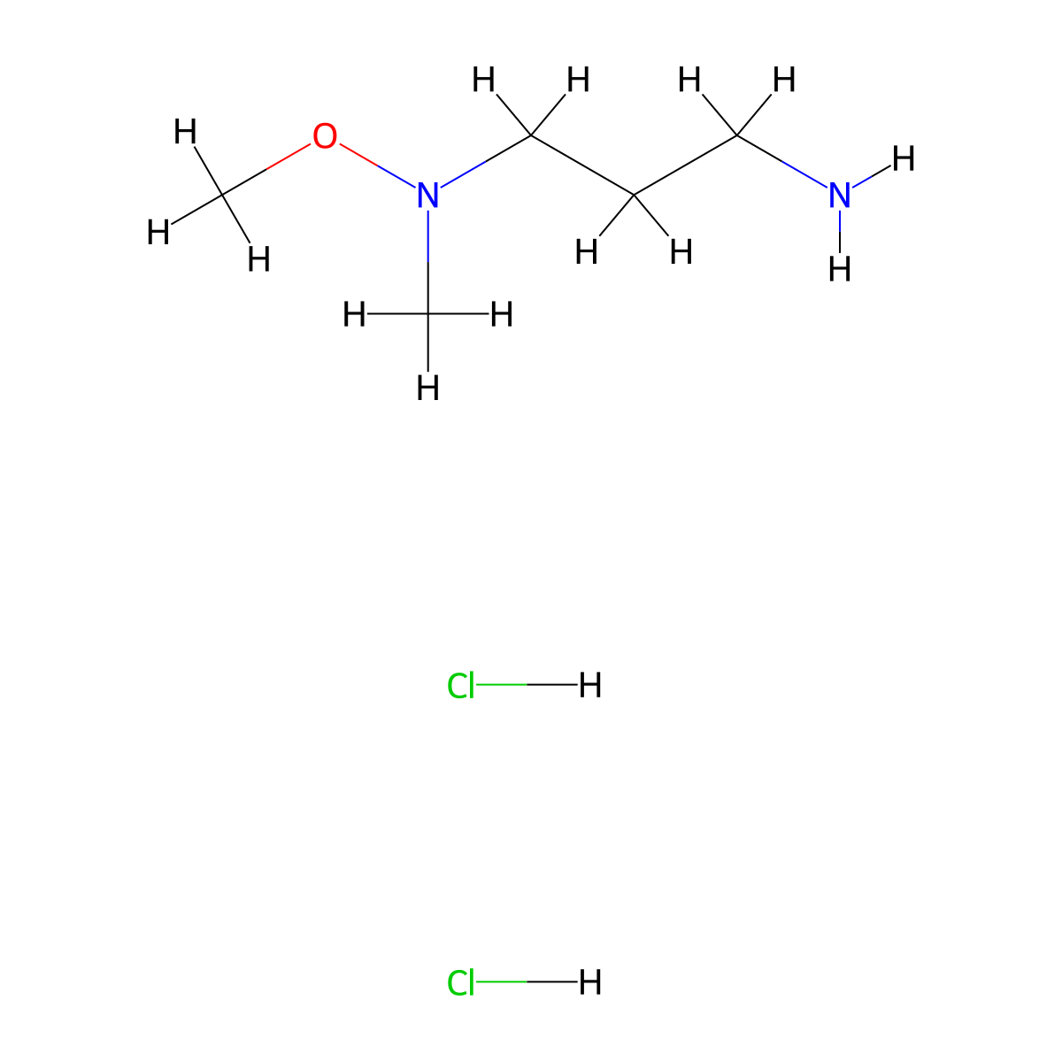 (3-Aminopropyl)(methoxy)methylamine dihydrochloride molecular structure, CAS 1955494-55-9