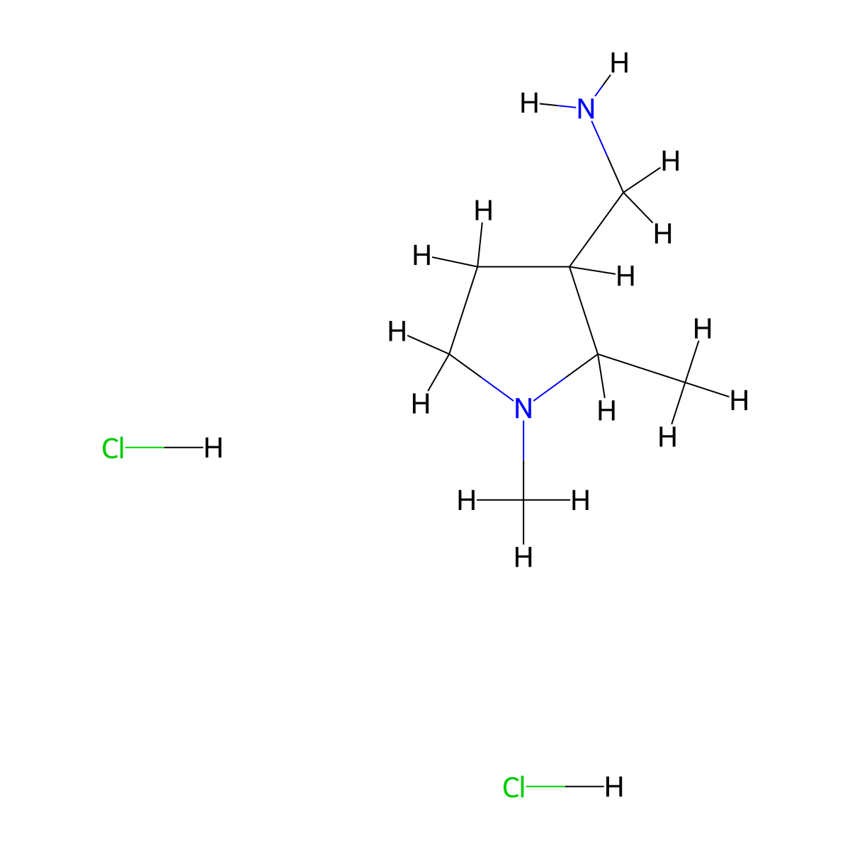 (1,2-Dimethylpyrrolidin-3-yl)methanamine dihydrochloride molecular structure, CAS 1955494-57-1