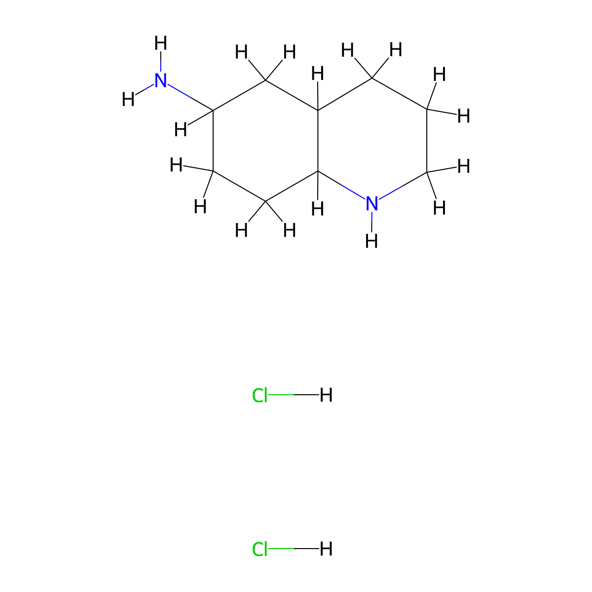 Decahydroquinolin-6-amine dihydrochloride molecular structure, CAS 1955494-63-9