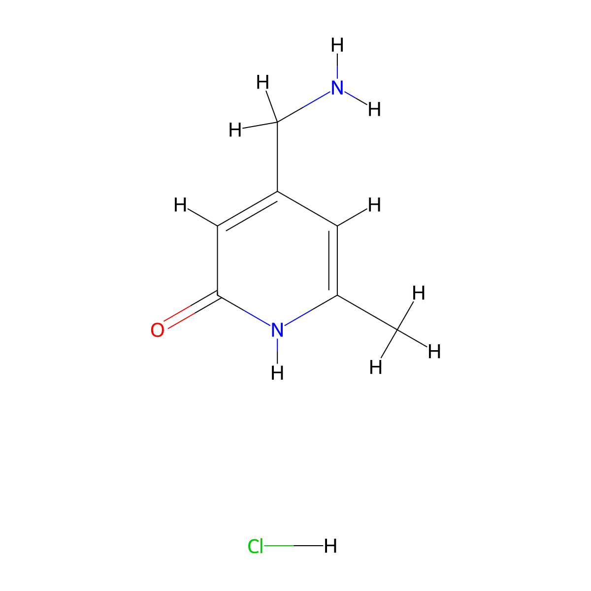 4-(Aminomethyl)-6-methyl-1,2-dihydropyridin-2-one hydrochloride molecular structure, CAS 1955494-72-0