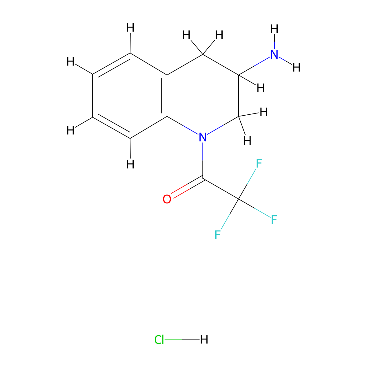 1-(3-Amino-1,2,3,4-tetrahydroquinolin-1-yl)-2,2,2-trifluoroethan-1-one hydrochloride molecular structure, CAS 1955494-74-2