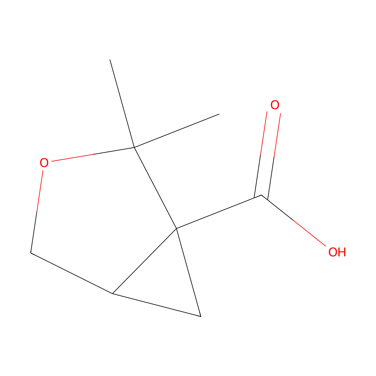 2,2-Dimethyl-3-oxabicyclo[3.1.0]hexane-1-carboxylic acid molecular structure, CAS 1955497-85-4