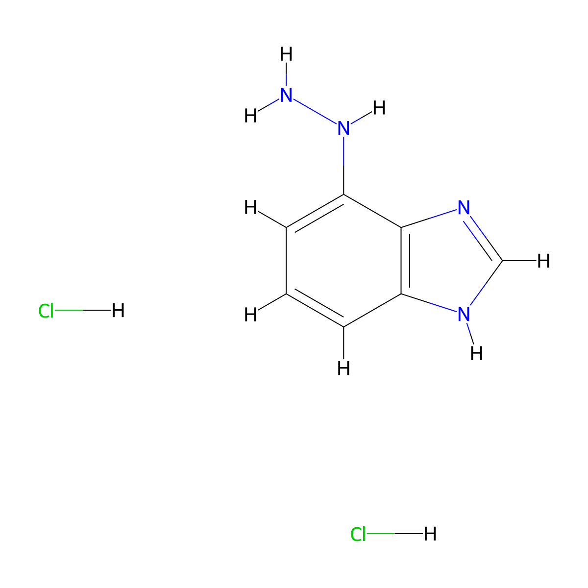 7-hydrazinyl-1H-1,3-benzodiazole dihydrochloride molecular structure, CAS 1955498-07-3