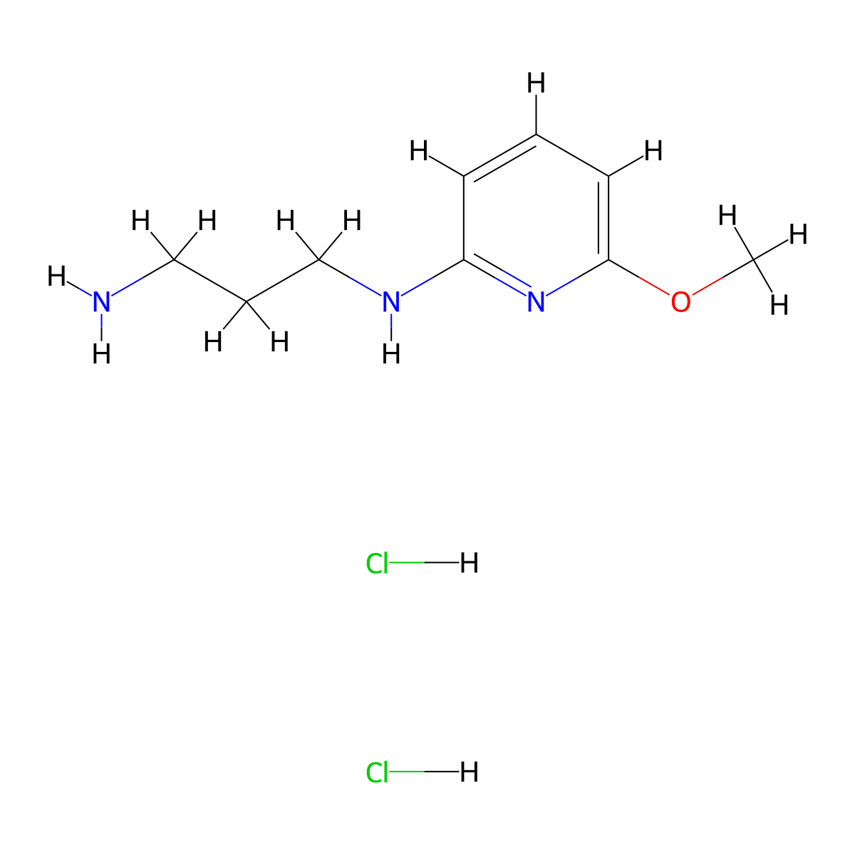 N1-(6-methoxypyridin-2-yl)propane-1,3-diamine dihydrochloride molecular structure, CAS 1955498-13-1