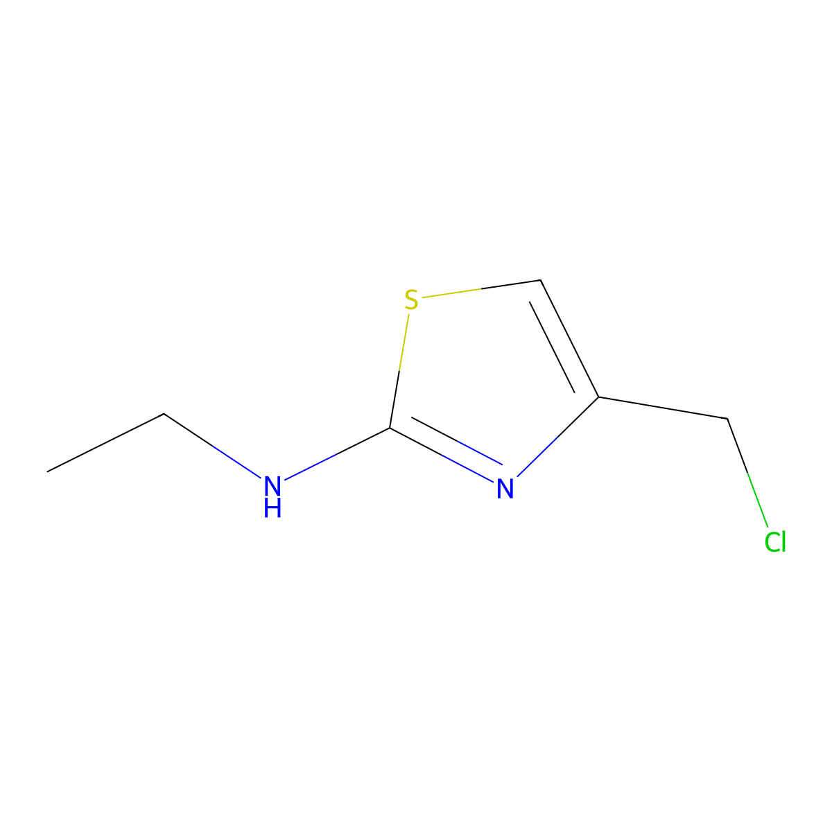 4-(chloromethyl)-N-ethyl-1,3-thiazol-2-amine molecular structure, CAS 1955498-18-6