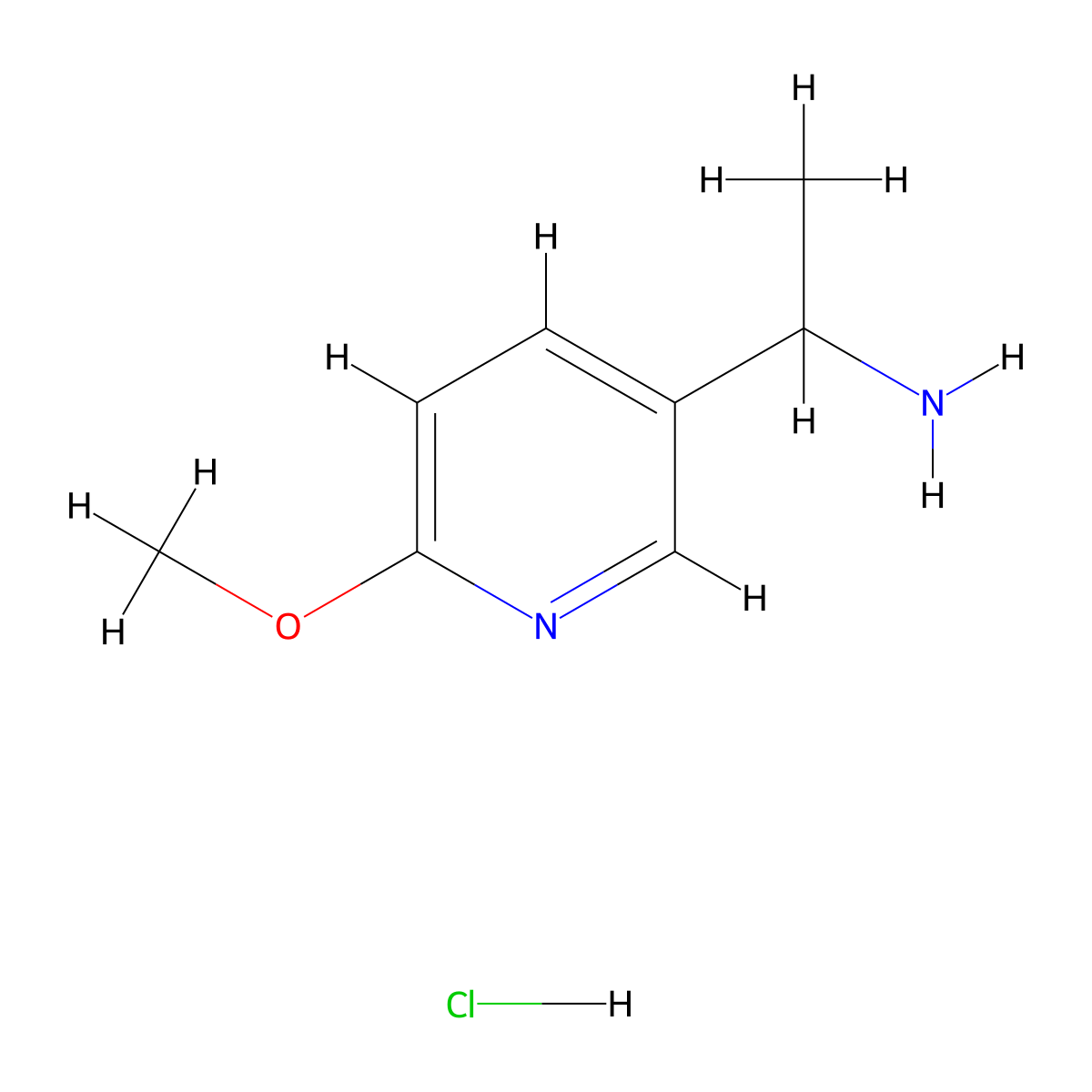 1-(6-Methoxypyridin-3-yl)ethan-1-amine hydrochloride molecular structure, CAS 1955498-19-7