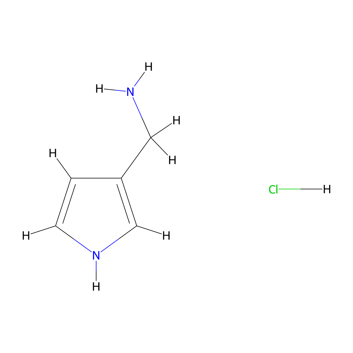C-(1H-Pyrrol-3-yl)-methylamine hydrochloride molecular structure, CAS 1955498-33-5