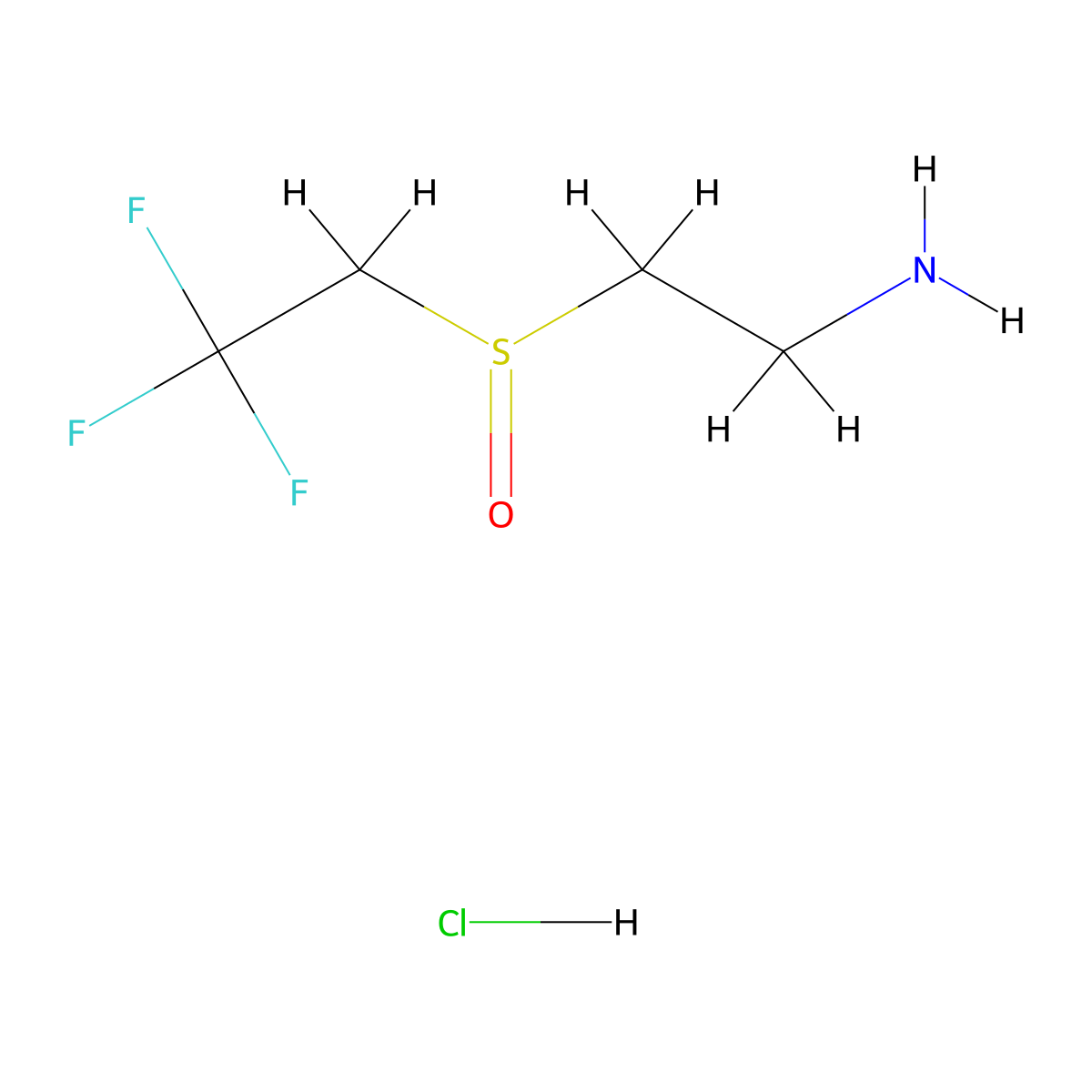 2-(2-Aminoethanesulfinyl)-1,1,1-trifluoroethane hydrochloride molecular structure, CAS 1955498-37-9