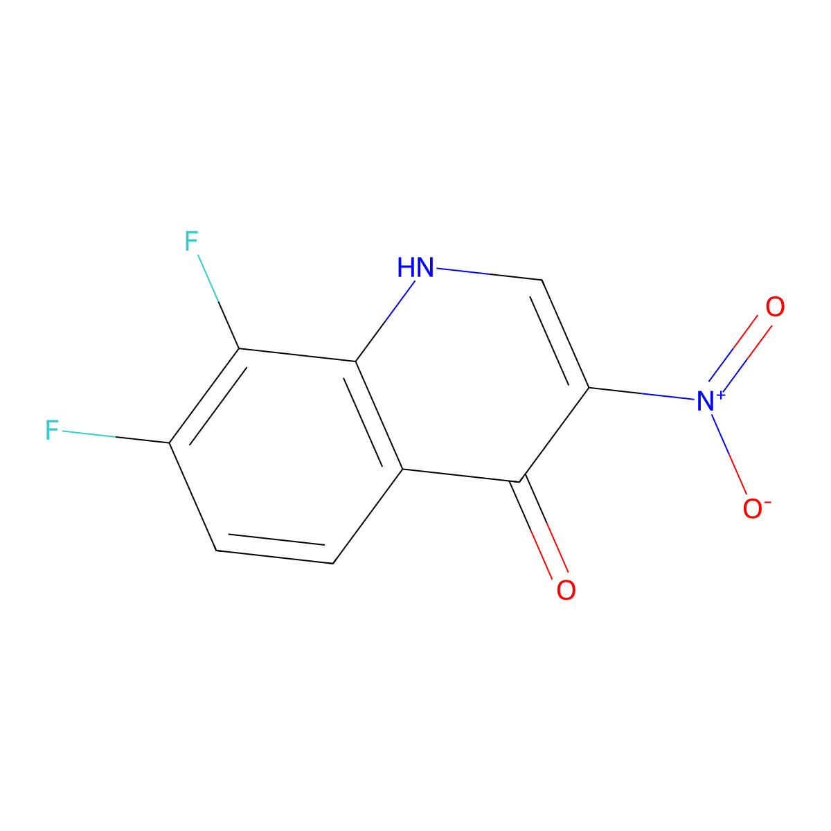 7,8-Difluoro-3-nitroquinolin-4-ol molecular structure, CAS 1955498-39-1
