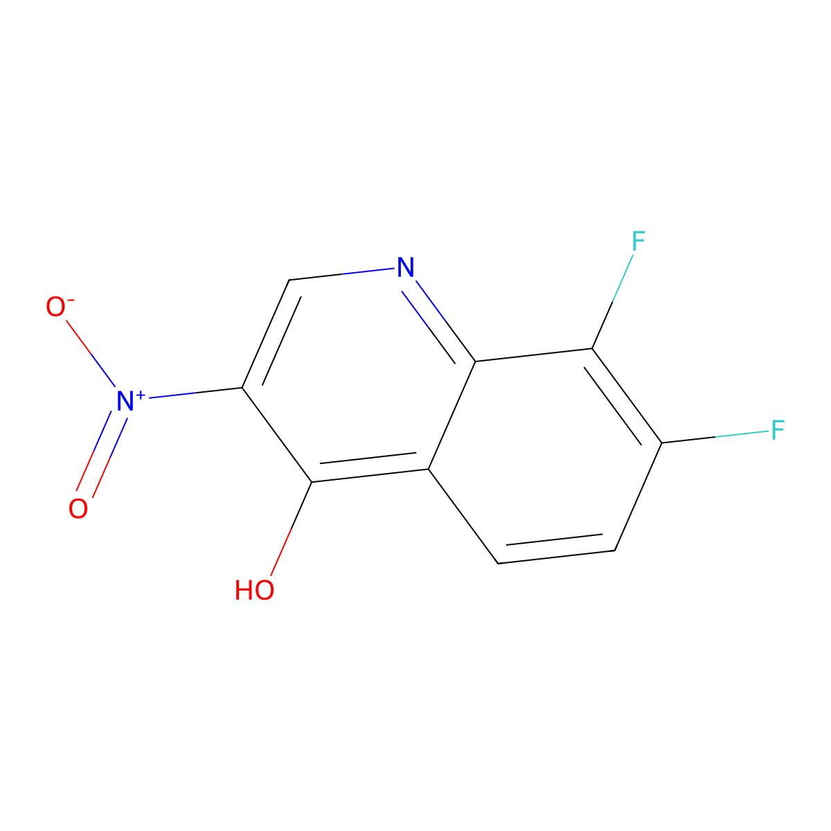7,8-Difluoro-3-nitroquinolin-4-ol molecular structure, CAS 1955498-39-1