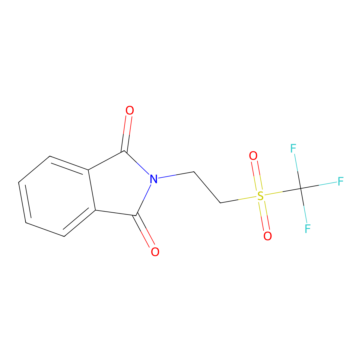 2-(2-trifluoromethanesulfonylethyl)-2,3-dihydro-1H-isoindole-1,3-dione molecular structure, CAS 1955498-46-0