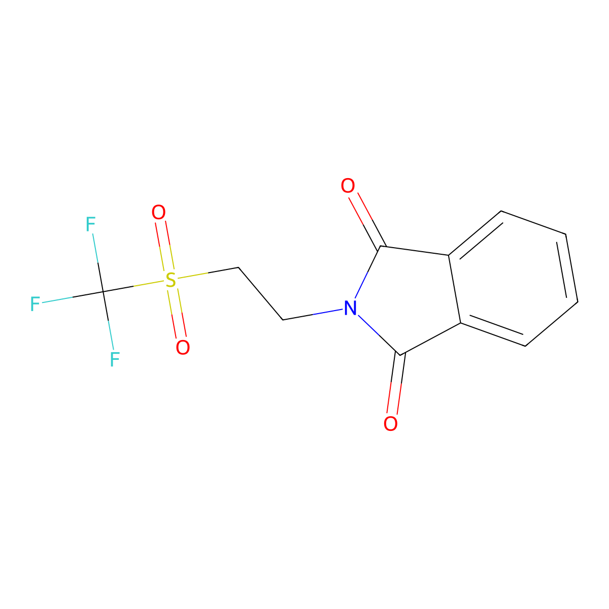 2-(2-trifluoromethanesulfonylethyl)-2,3-dihydro-1H-isoindole-1,3-dione molecular structure, CAS 1955498-46-0