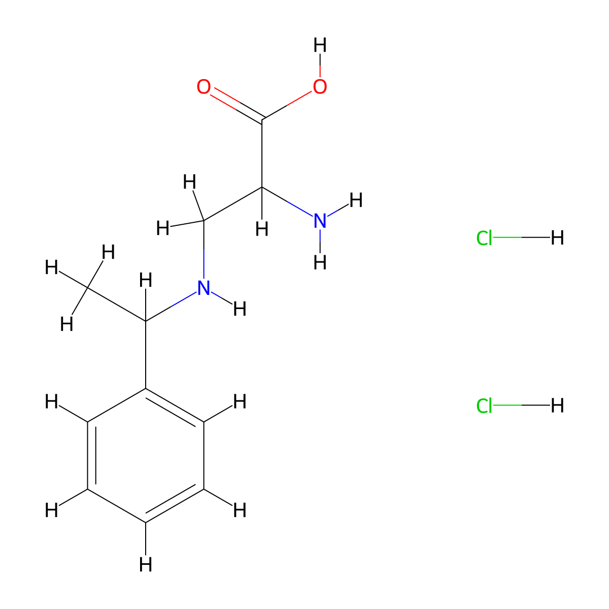 2-Amino-3-[(1-phenylethyl)amino]propanoic acid dihydrochloride molecular structure, CAS 1955498-53-9