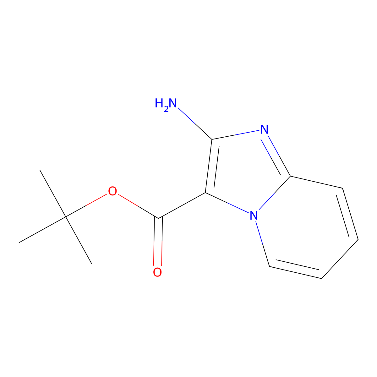Tert-butyl 2-aminoimidazo[1,2-a]pyridine-3-carboxylate molecular structure, CAS 1955498-89-1