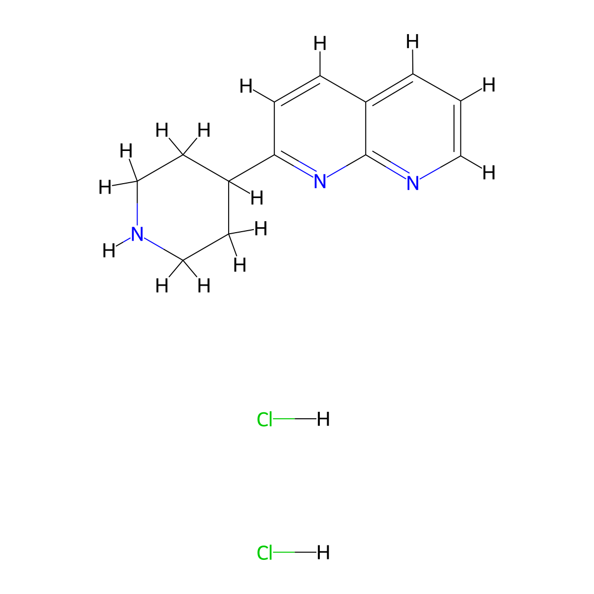 2-(Piperidin-4-yl)-1,8-naphthyridine dihydrochloride molecular structure, CAS 1955499-05-4